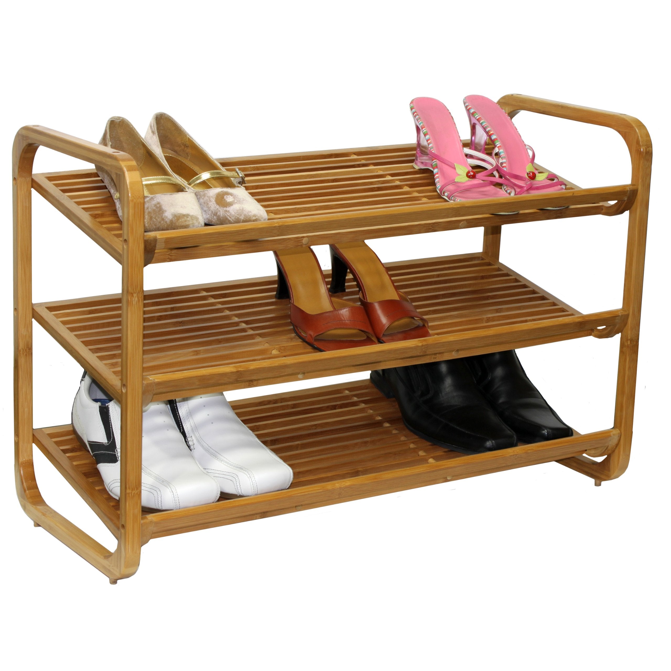 Oceanstar SR1231 3 Tier Bamboo Shoe Rack