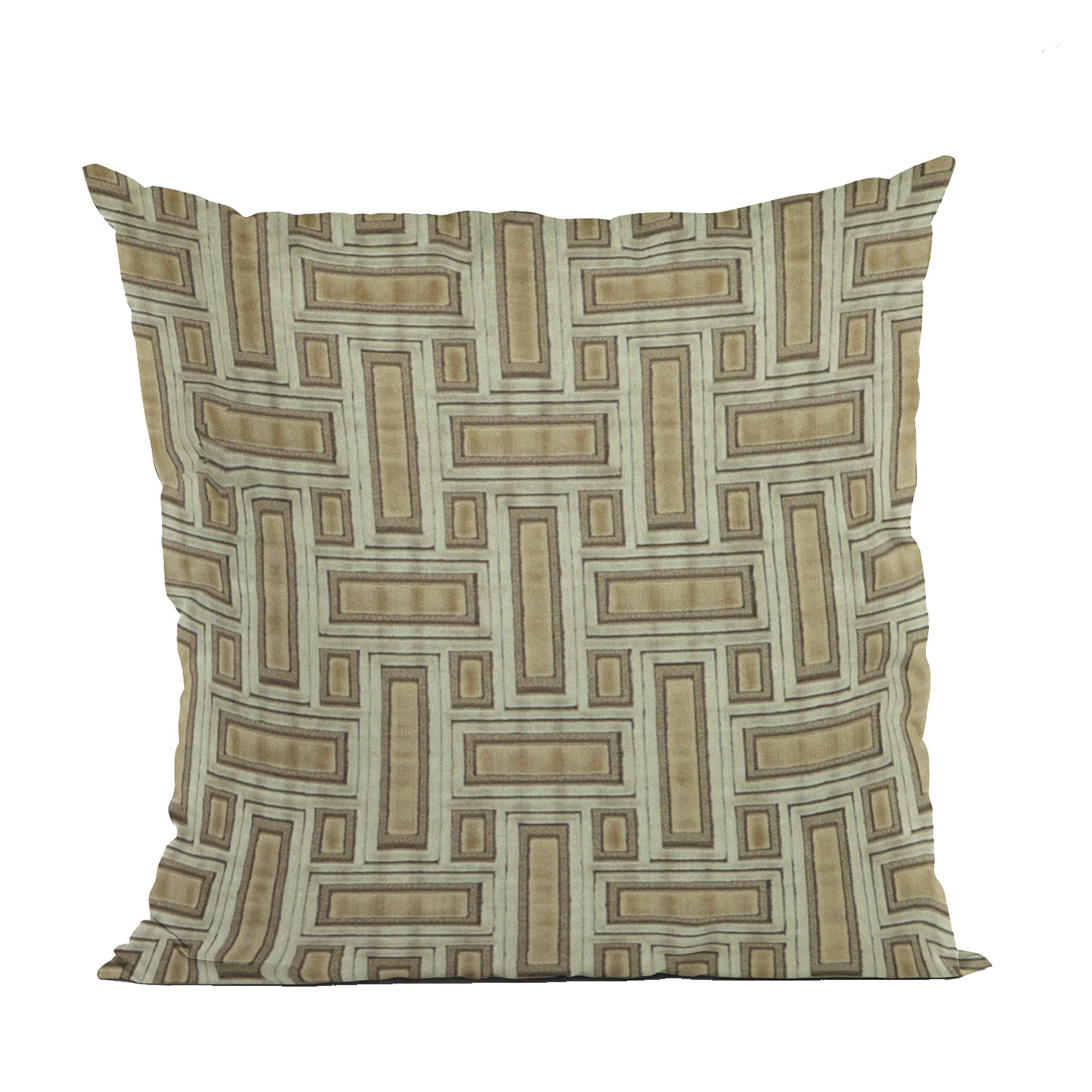 Plutus Bronze Stony Cut Velvet, Some Sparkle To It Luxury Throw Pillow - Double sided  18 x 18”