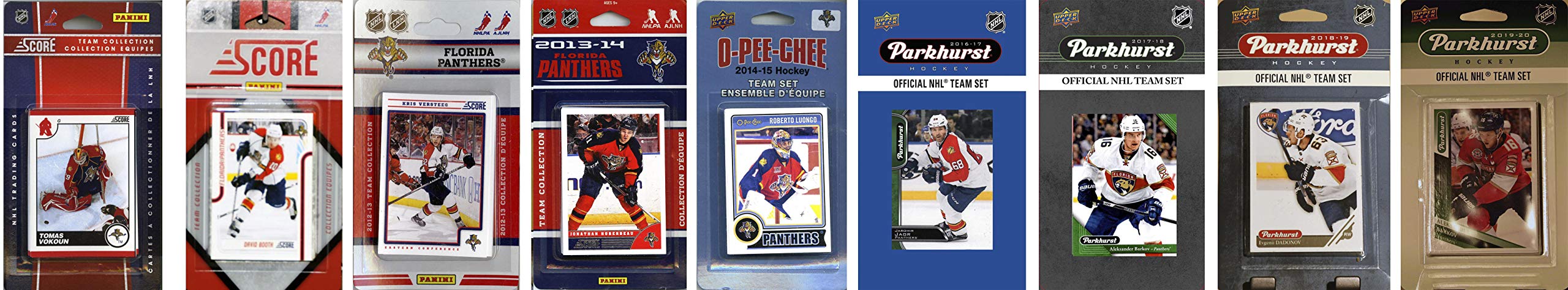 NHL Florida Panthers 9 Different Licensed Trading Card Team Sets