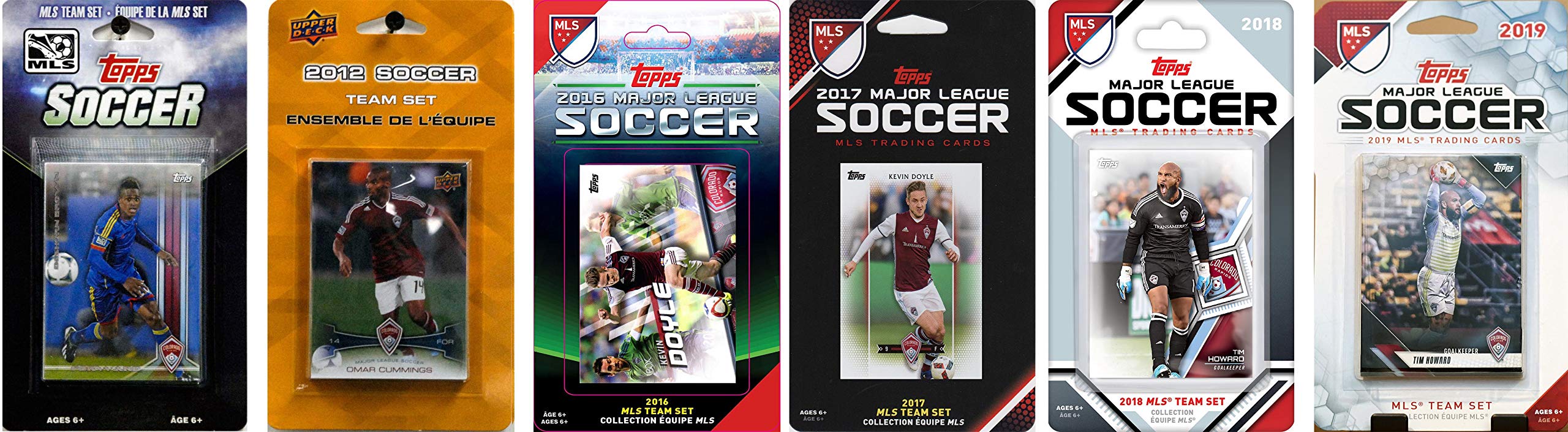 MLS Colorado Rapids 6 Different Licensed Trading Card Team Sets