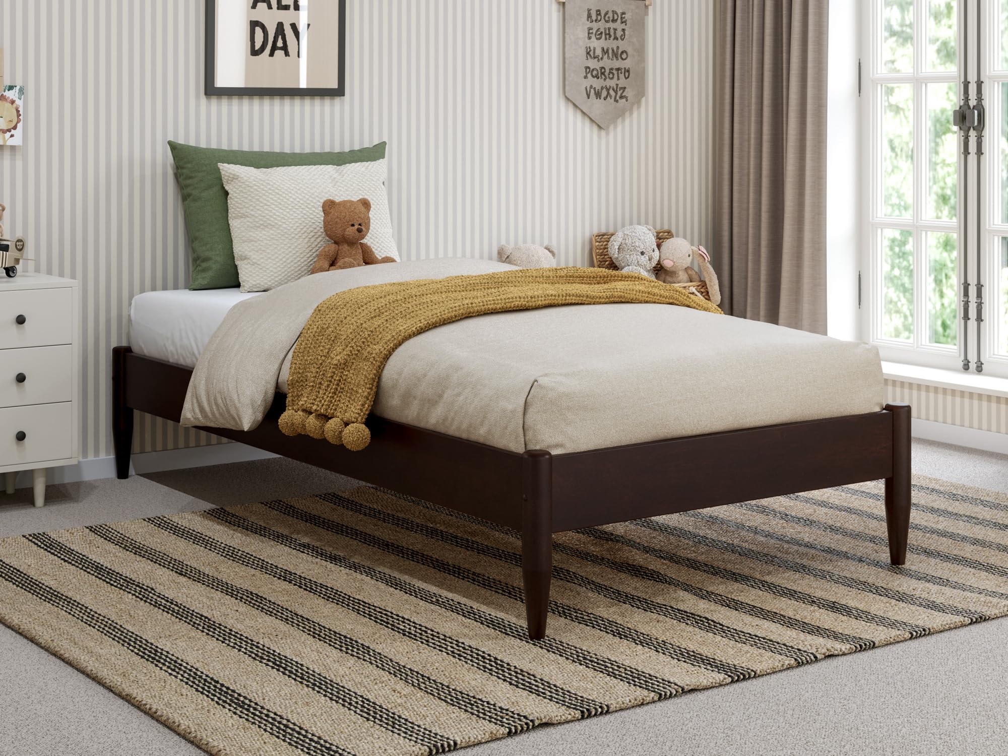Pasadena Storage Twin Basic Bed in Espresso