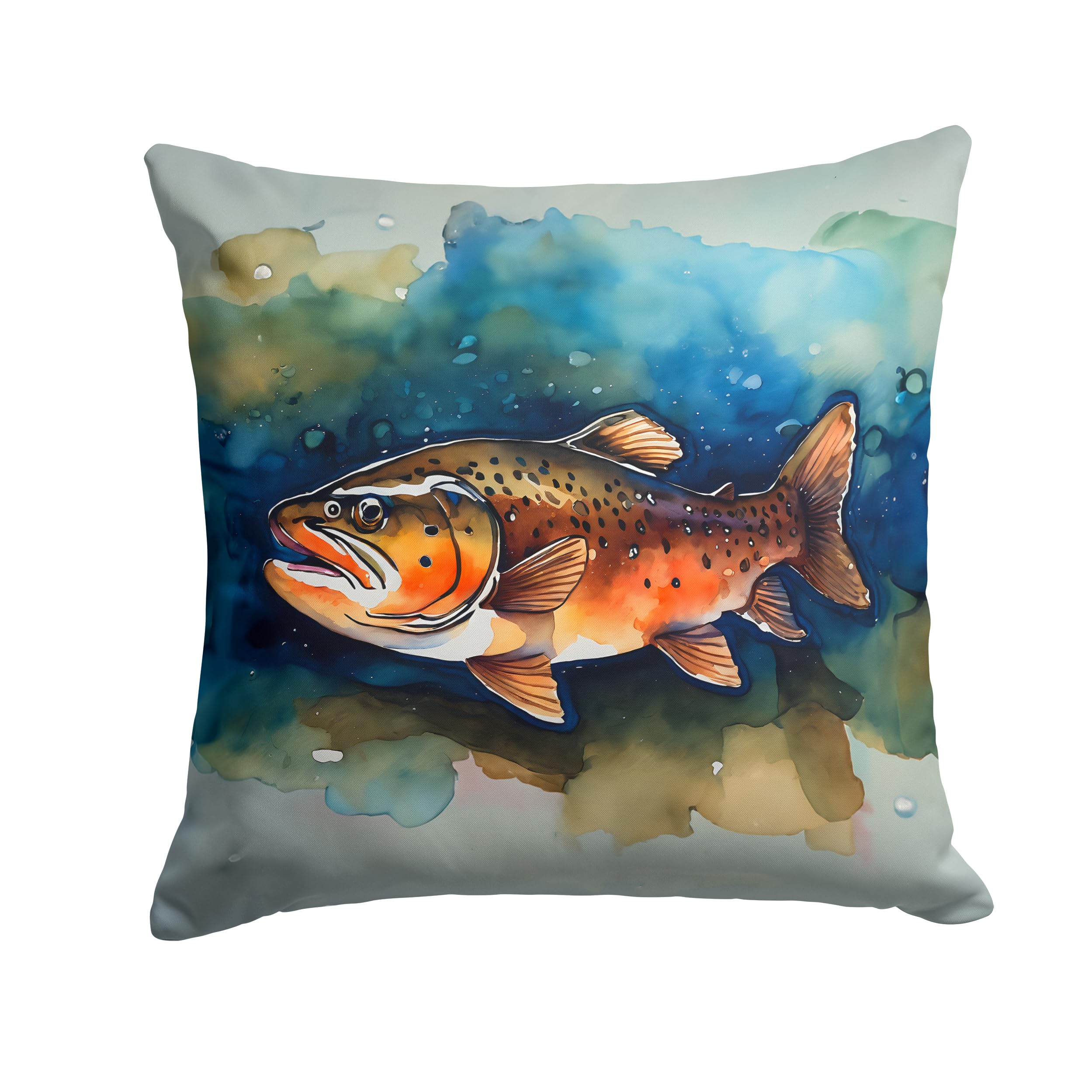 Brown Trout Throw Pillow