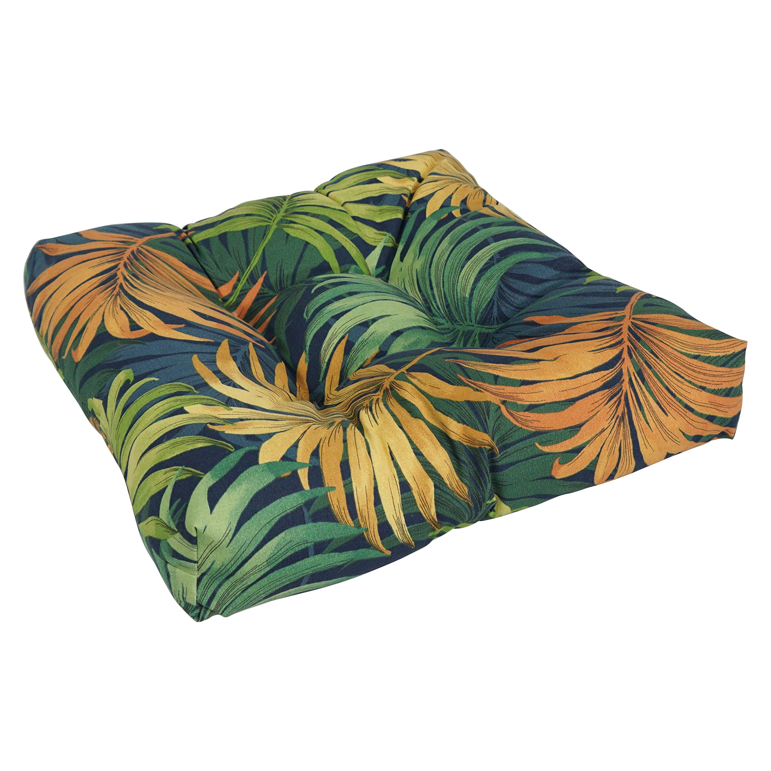 19-inch Squared Patterned Spun Polyester Tufted Dining Chair Cushions (Set of 2) 94005-2CH-REO-61