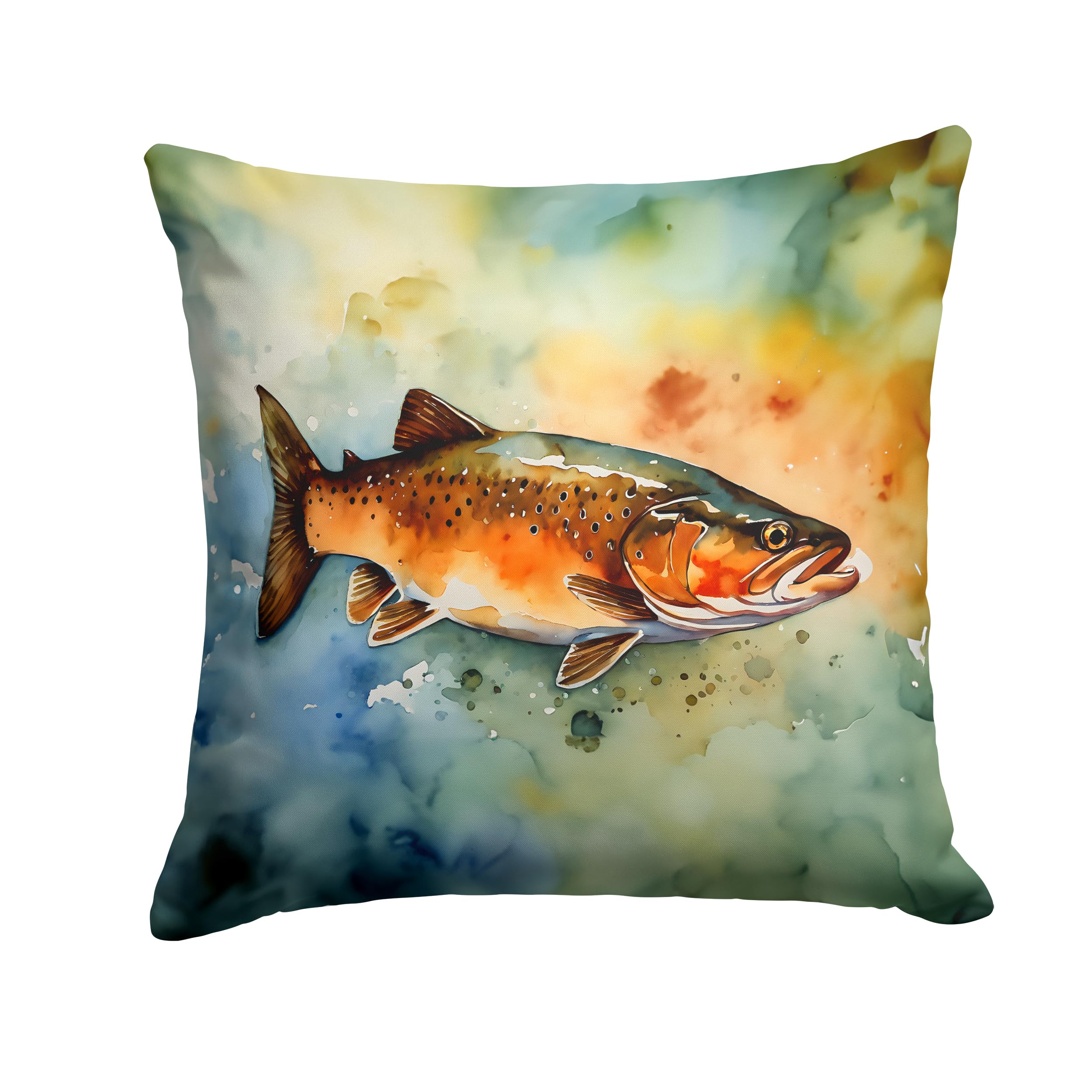 Brown Trout Throw Pillow
