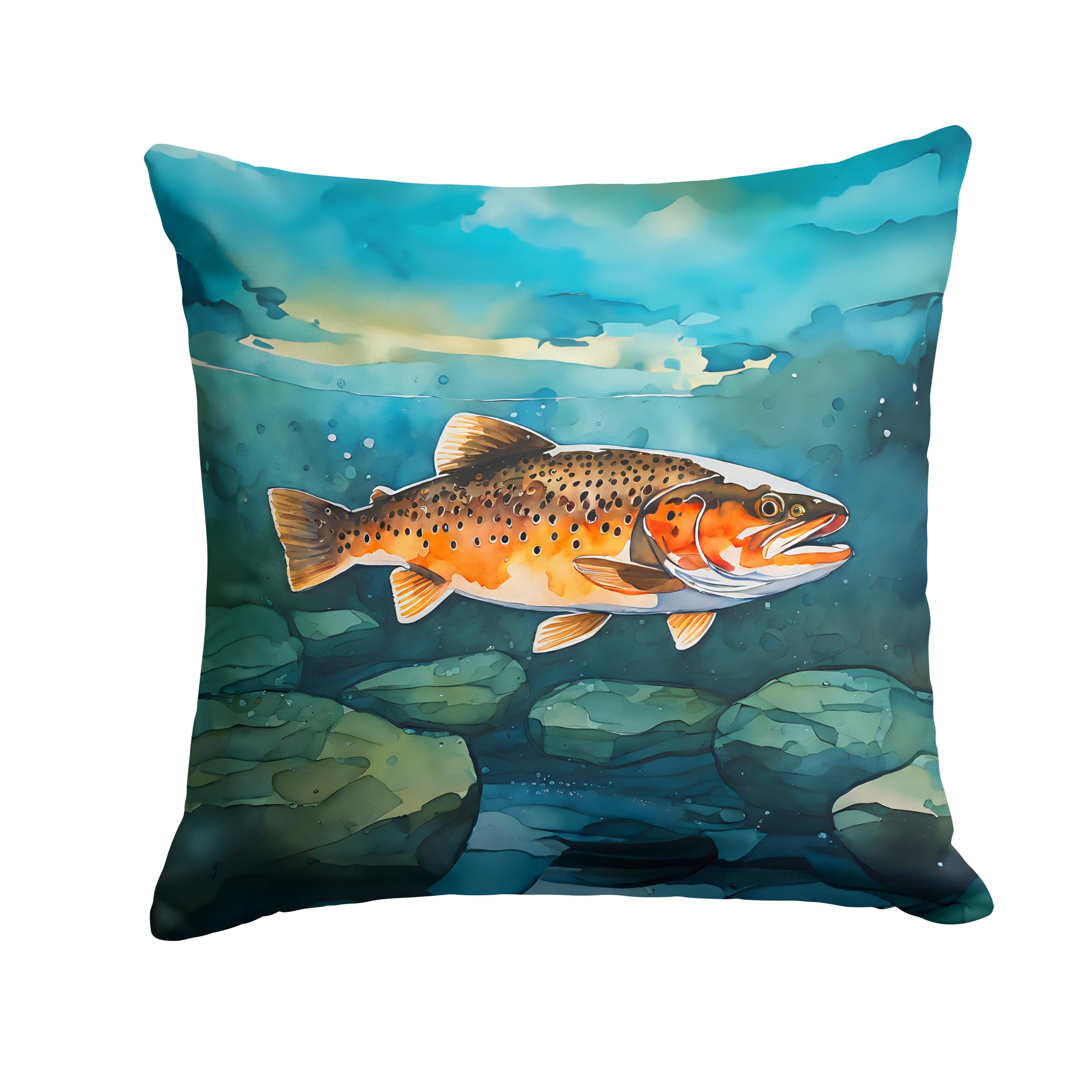 Brown Trout Throw Pillow