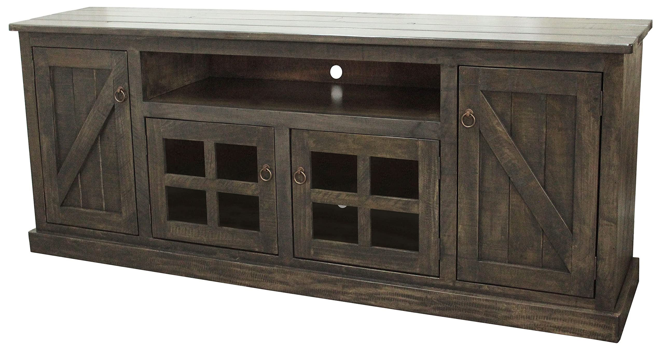 Rustic 82 TV Stand in Rustic Driftwood