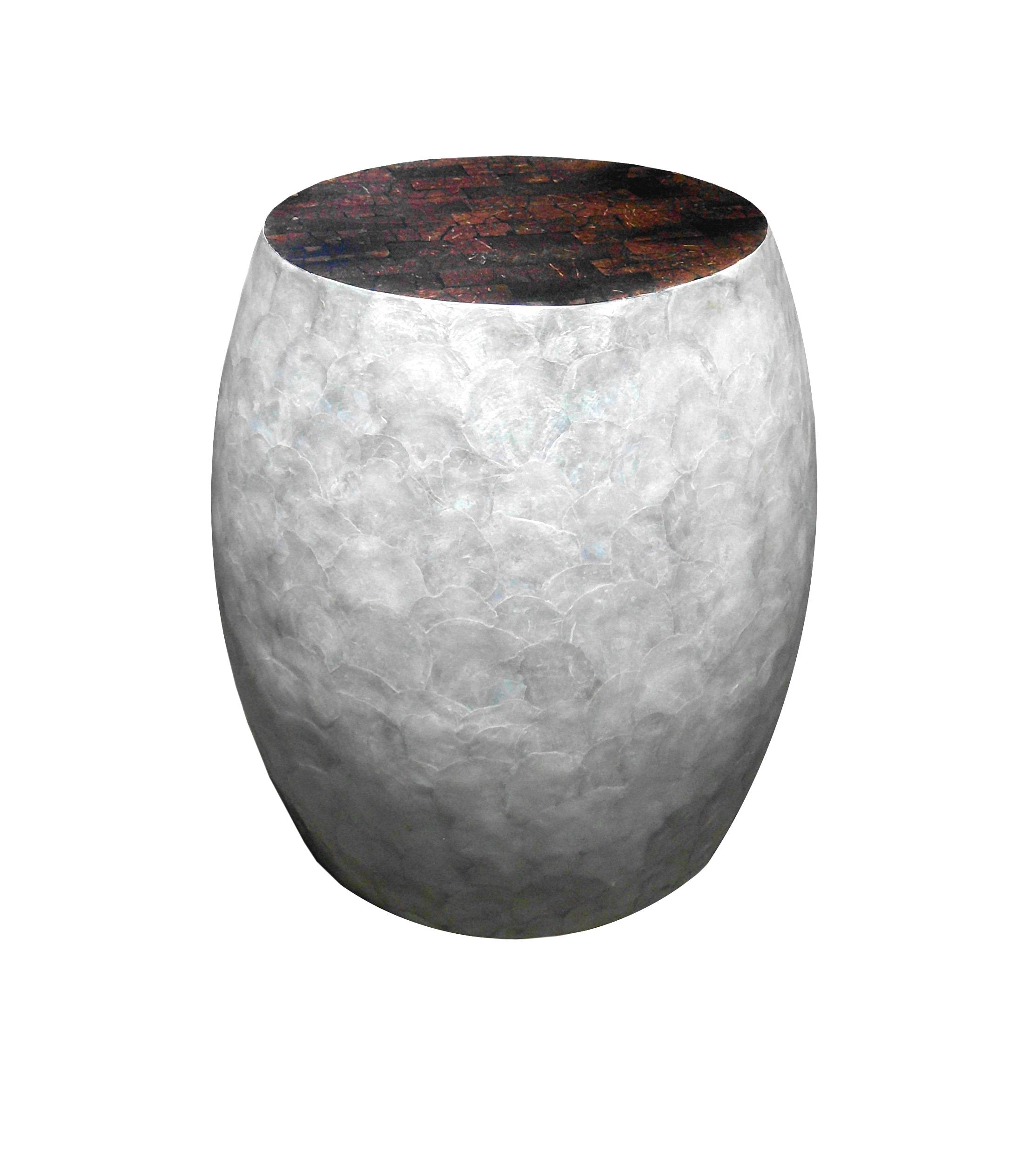 D-ART COLLECTION, INC Sea Crest Shell Coco Stool