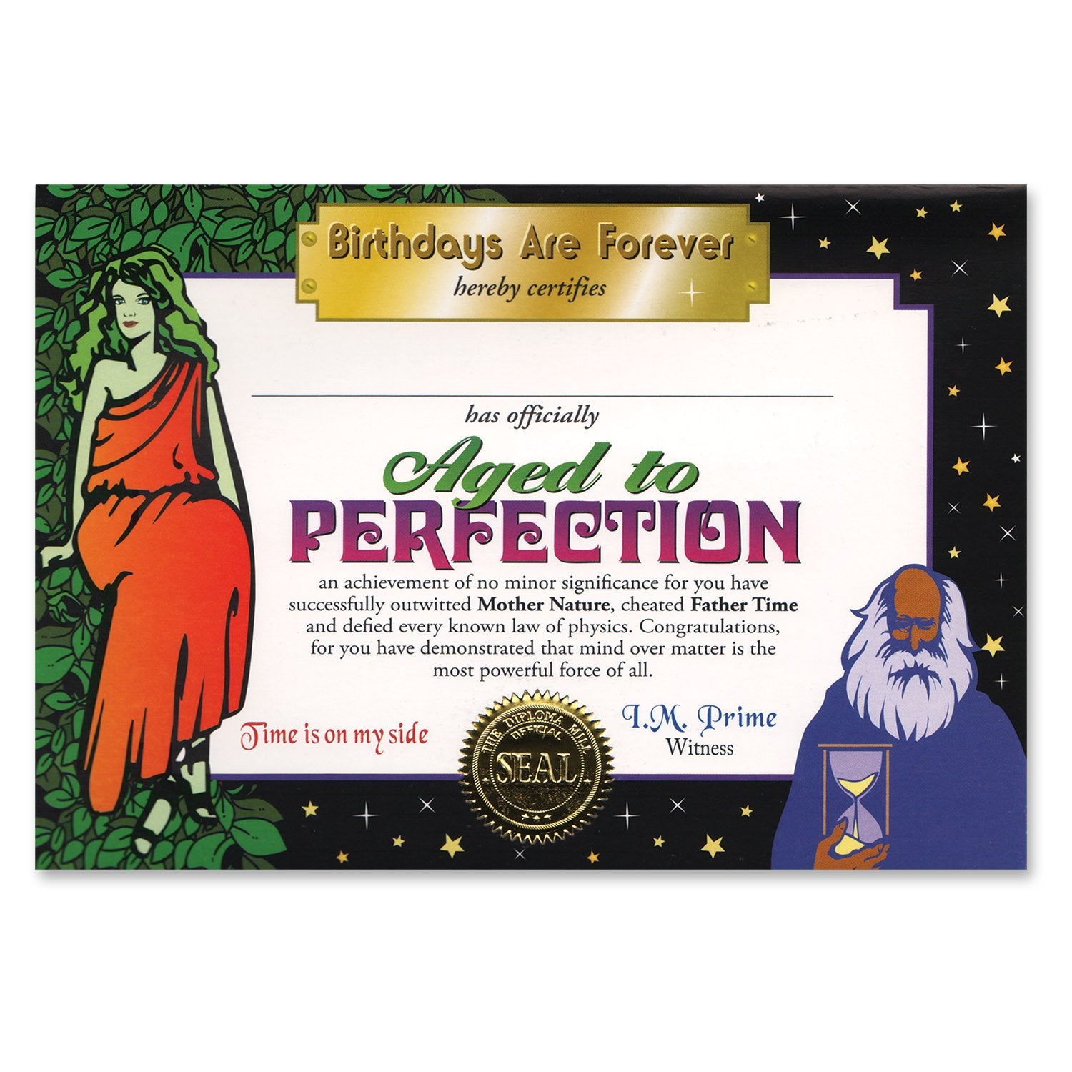 Aged To Perfection Certificate (Pack of 6)
