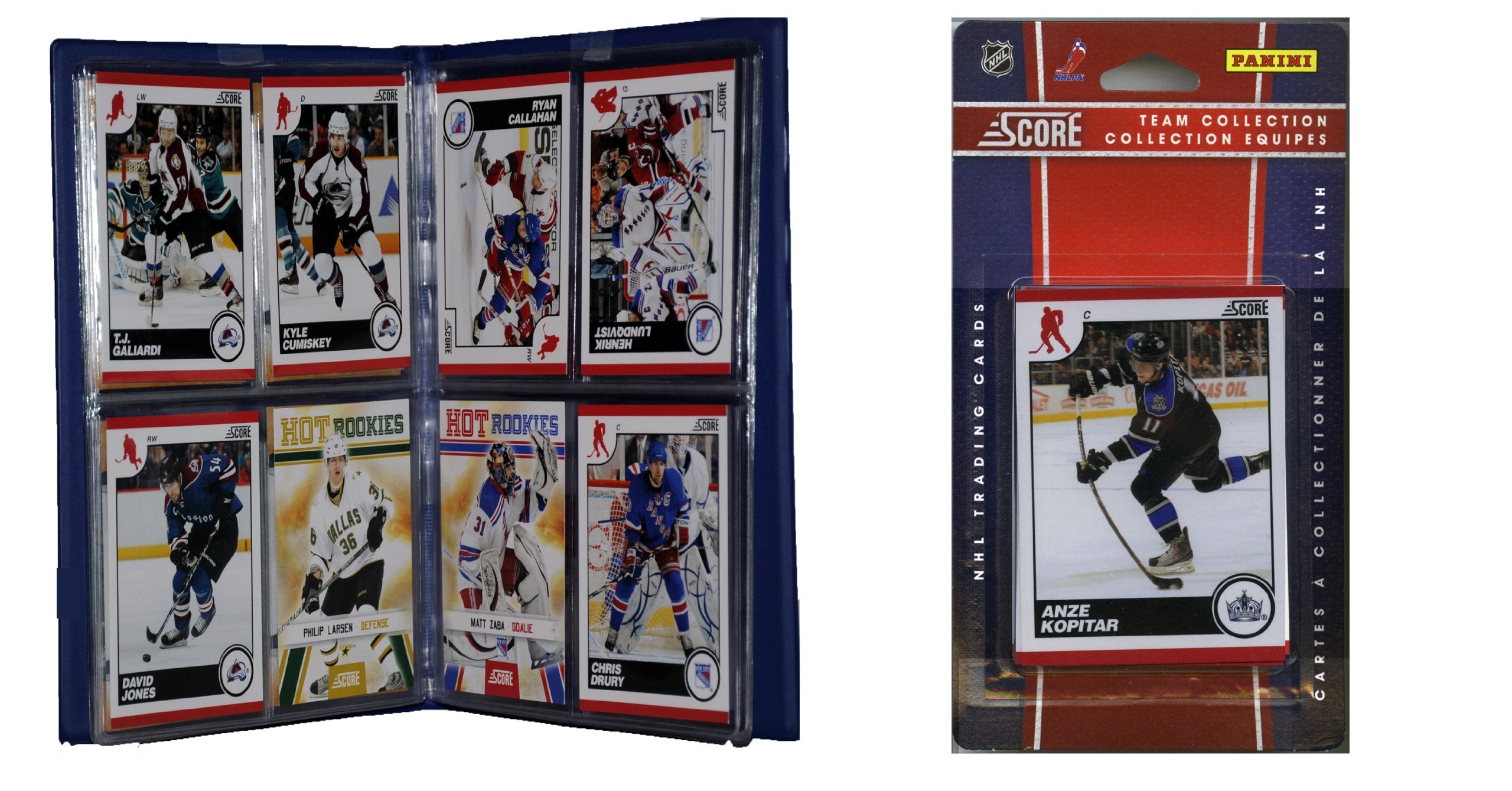 NHL Los Angeles Kings Licensed 2010 Score Team Set and Storage Album
