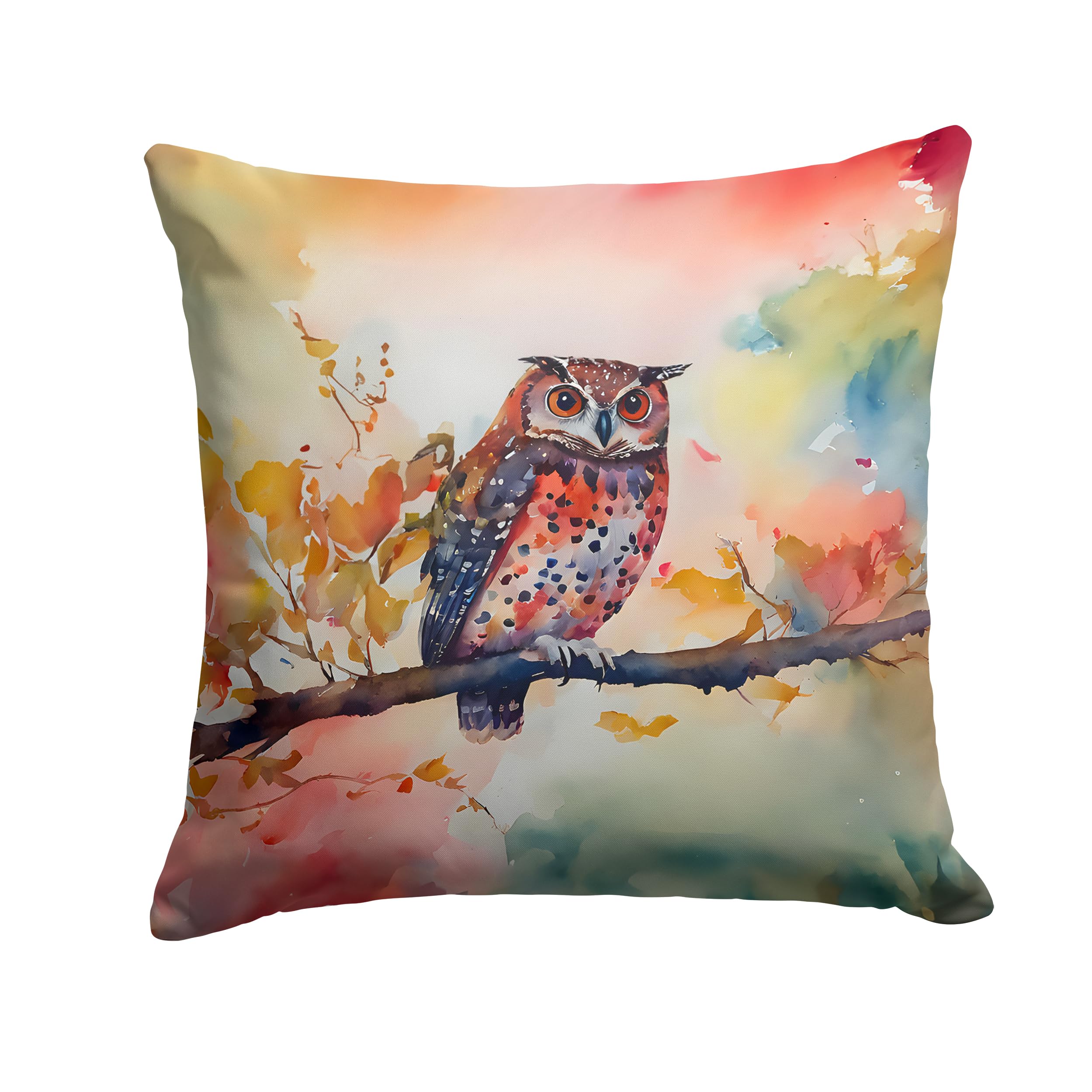 Carolines Treasures Elf Owl Throw Pillow Machine Washable, Indoor Outdoor Decorative Pillow for Couch, Bed or Patio, 18Hx18W