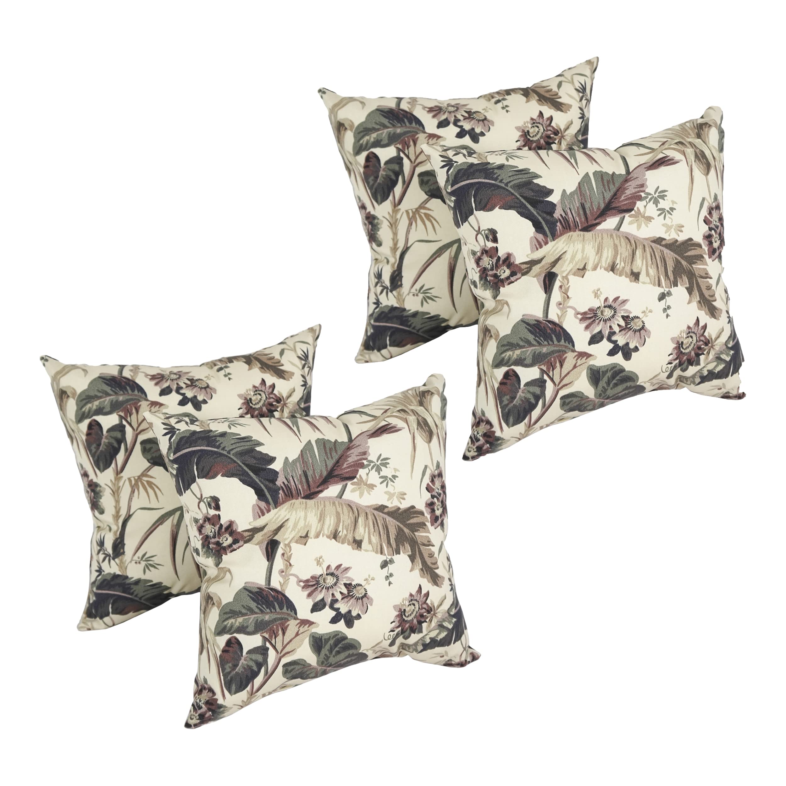 17-inch Square Polyester Outdoor Throw Pillows (Set of 4)