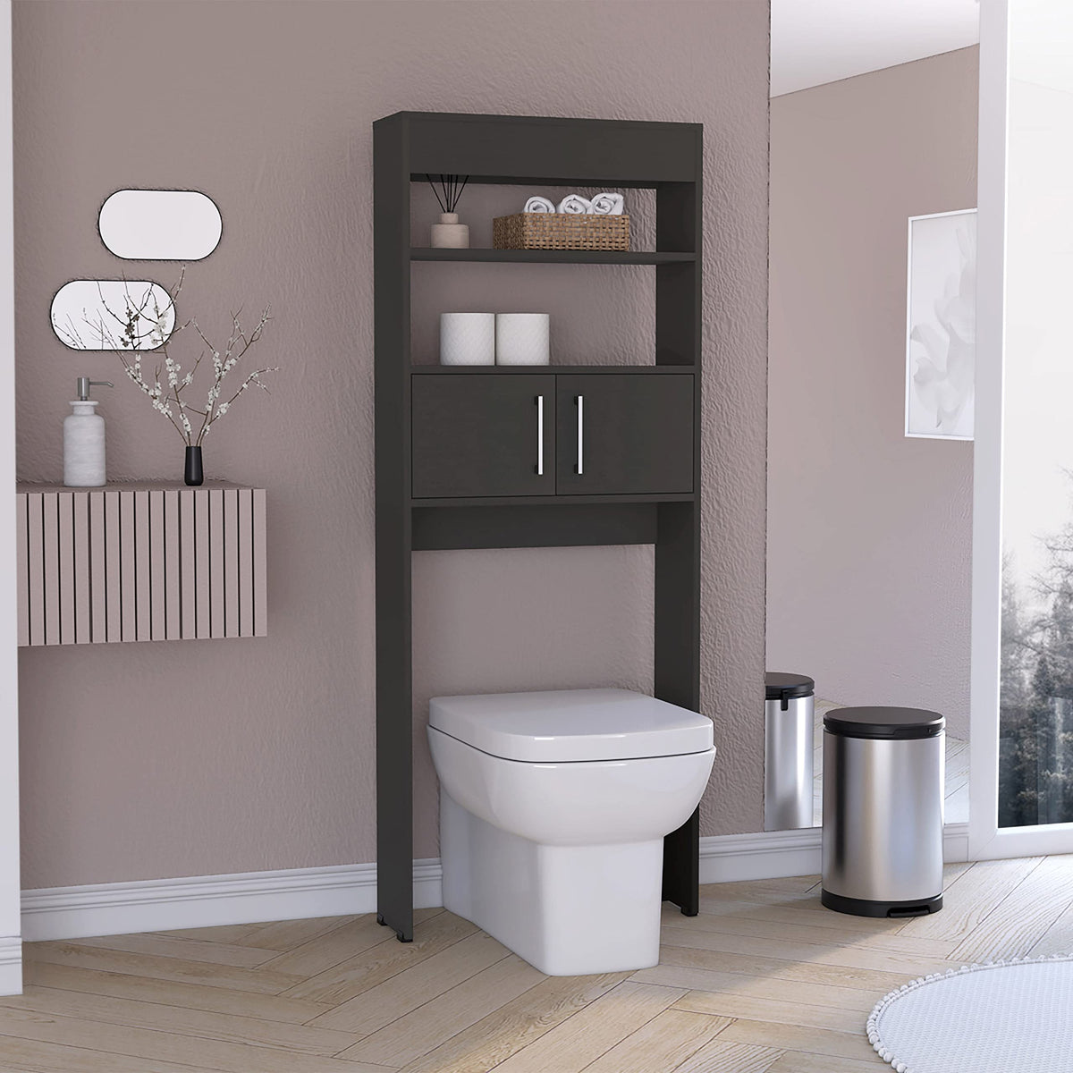 Tuhome Furniture Madrid Over The Toilet Cabinet