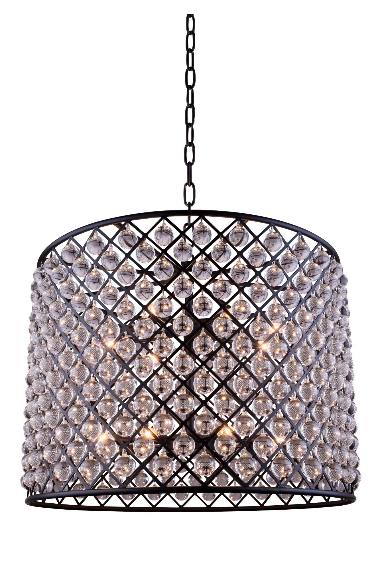 Madison 12 light Matte Black Chandelier Clear Royal Cut Crystal
