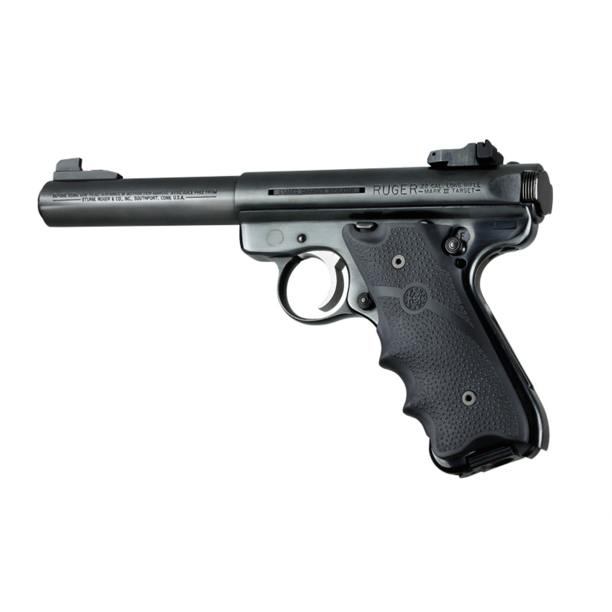 Hogue Ruger Mk Ii  Mk Iii Rubber Gripfinger Grooves Black