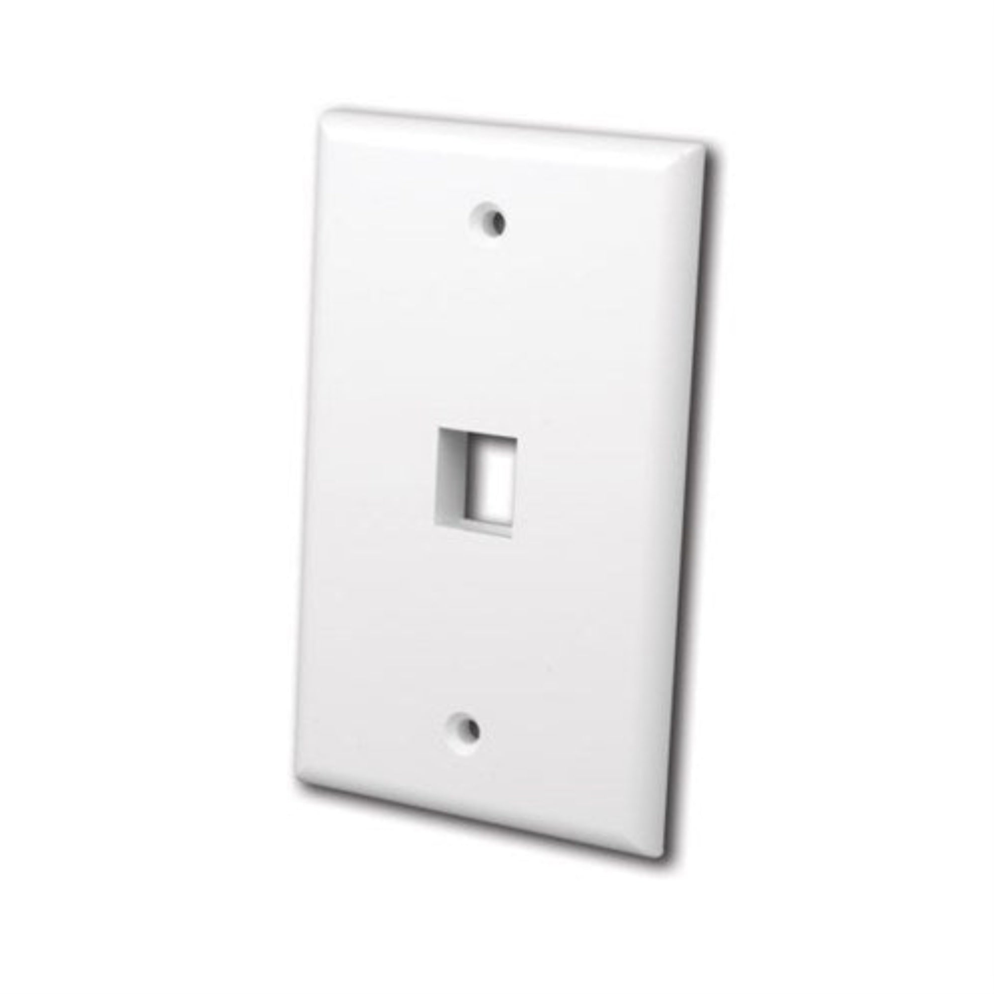Multimedia Keystone Wall Plate 1 Port White