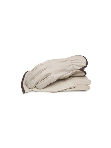 Black Canyon 82030-M Grain Leather Cowhide Driver Work Glove Medium In Khaki