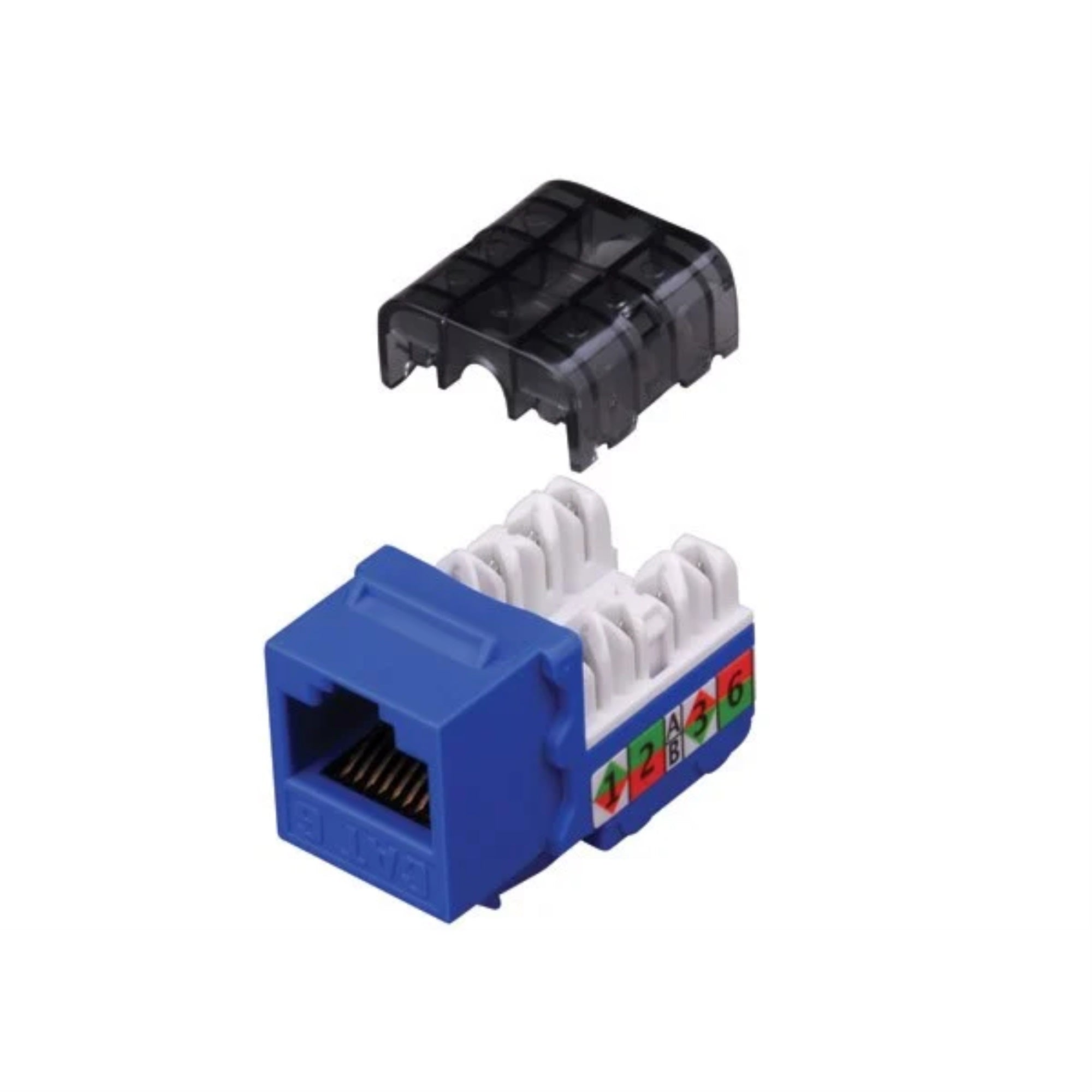 Cat6 90 Degree Keystone 8 Conductor Blue