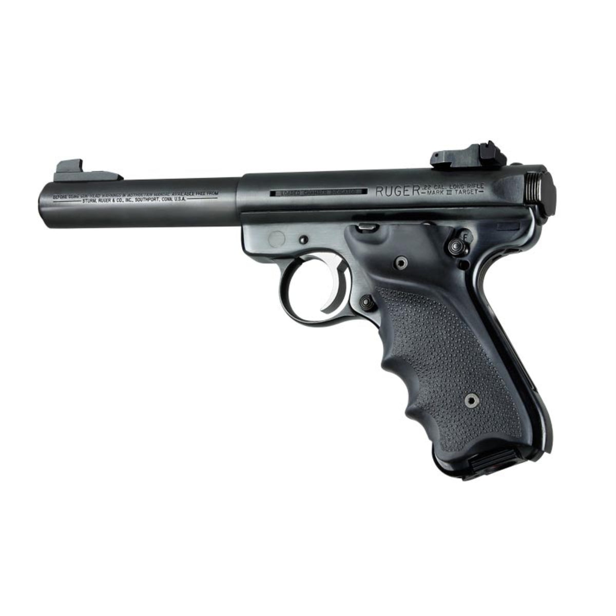 Hogue Ruger Mk Ii  Mk Iii Rubber Grip W Right H Thumb Rest Black