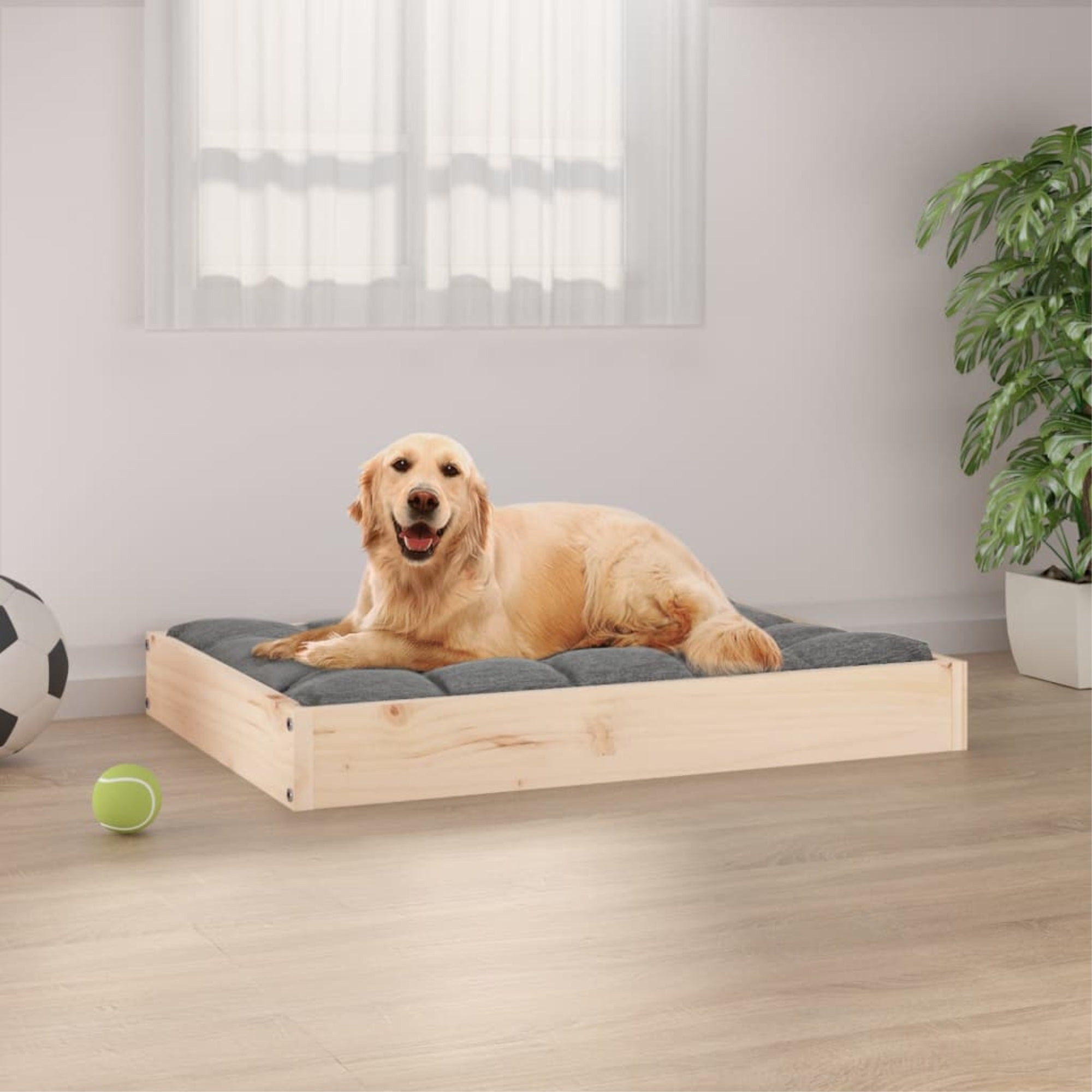 Vidaxl Dog Bed 28.1'X21.3'X3.5' Solid Wood Pine