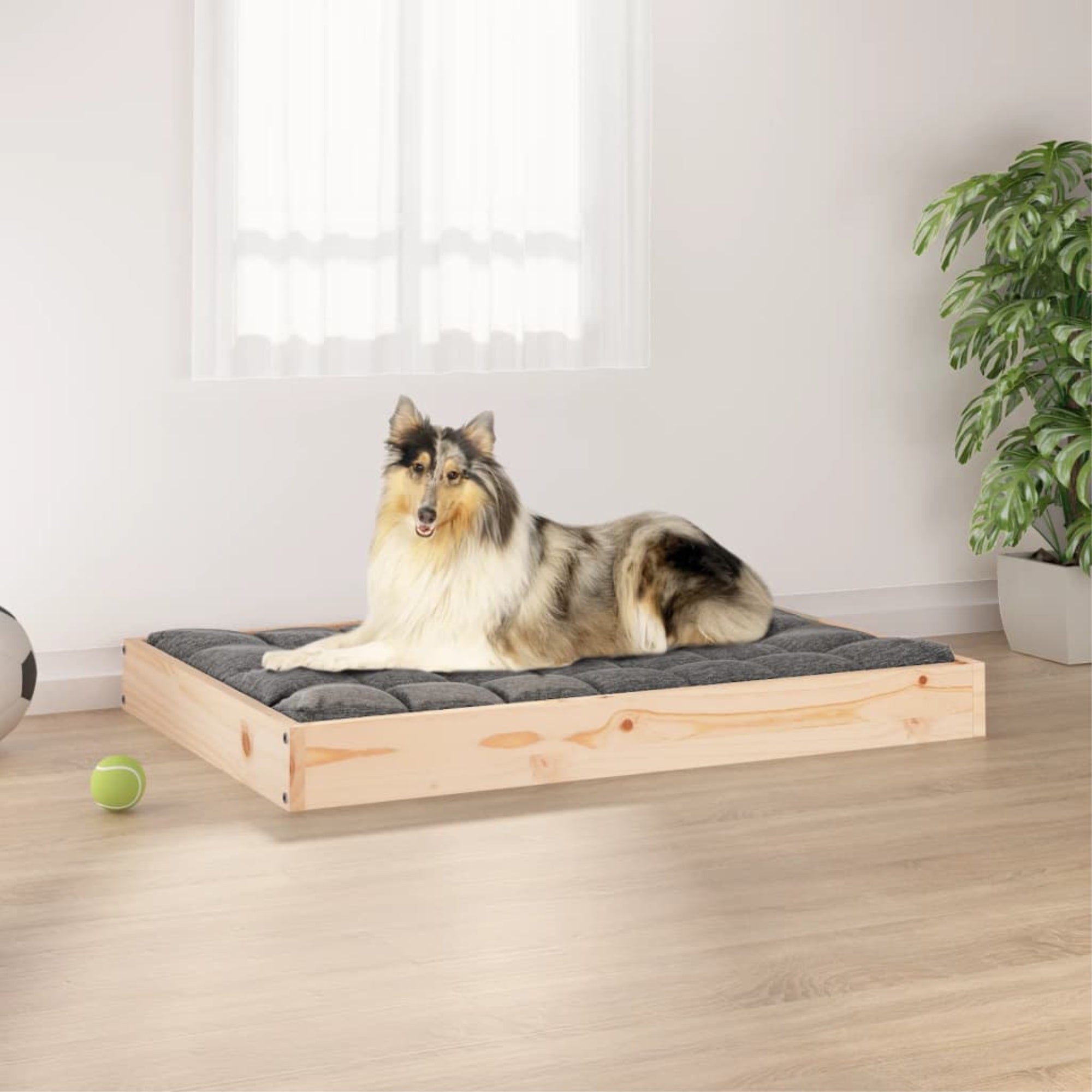 Vidaxl Dog Bed 36'X25.2'X3.5' Solid Wood Pine