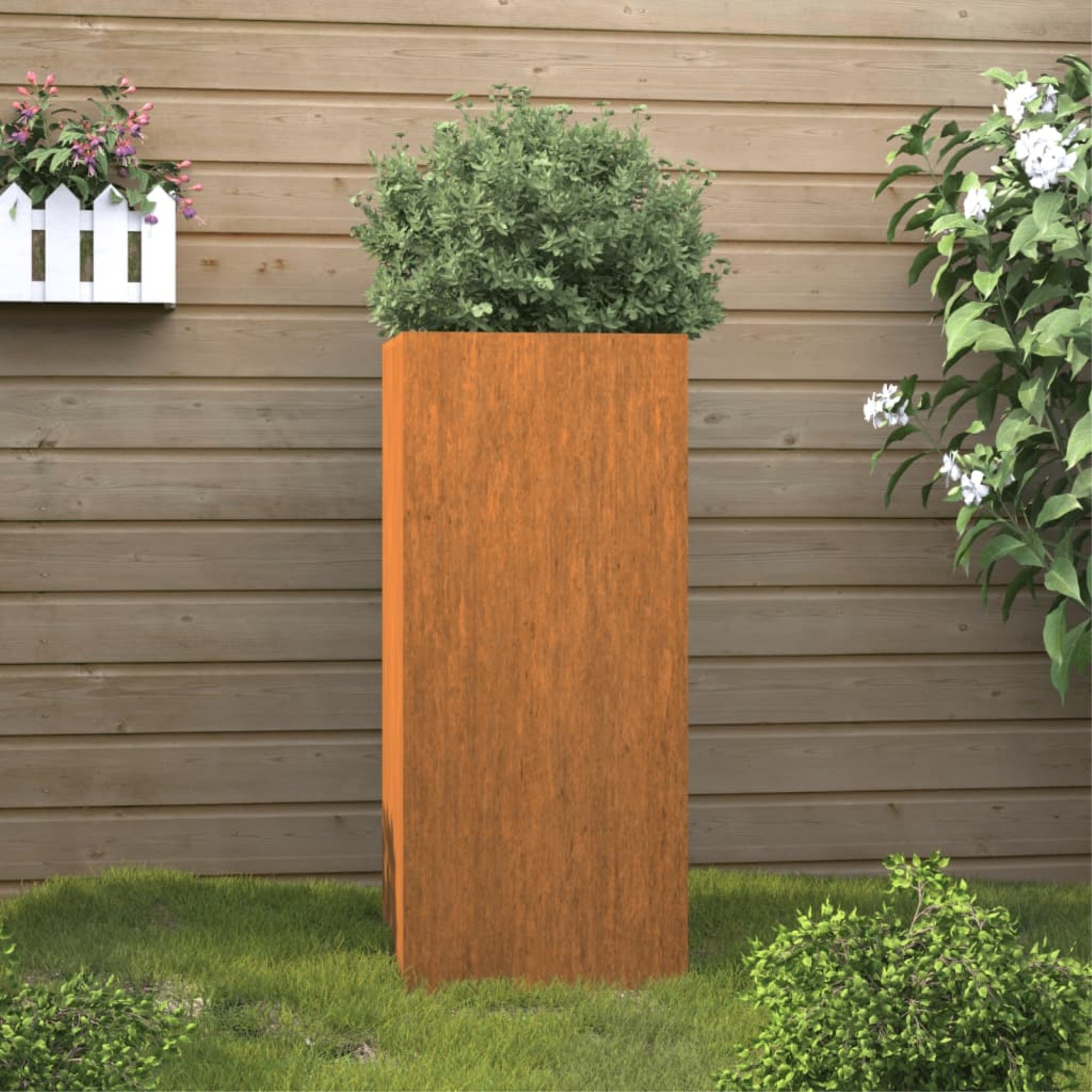 Vidaxl Planter 12.6'X10.8'X29.5' Corten Steel