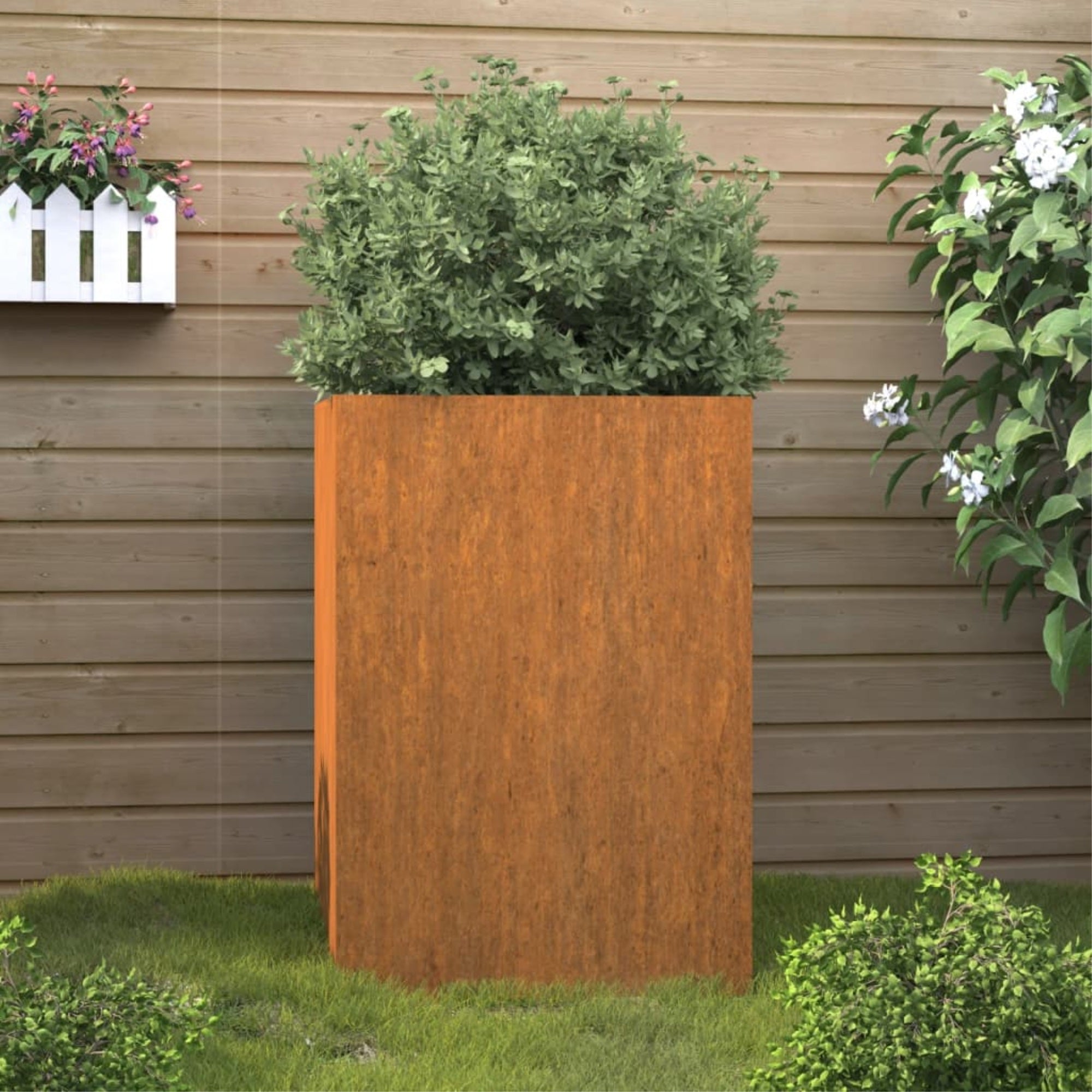 Vidaxl Planter 16.5'X15'X29.5' Corten Steel