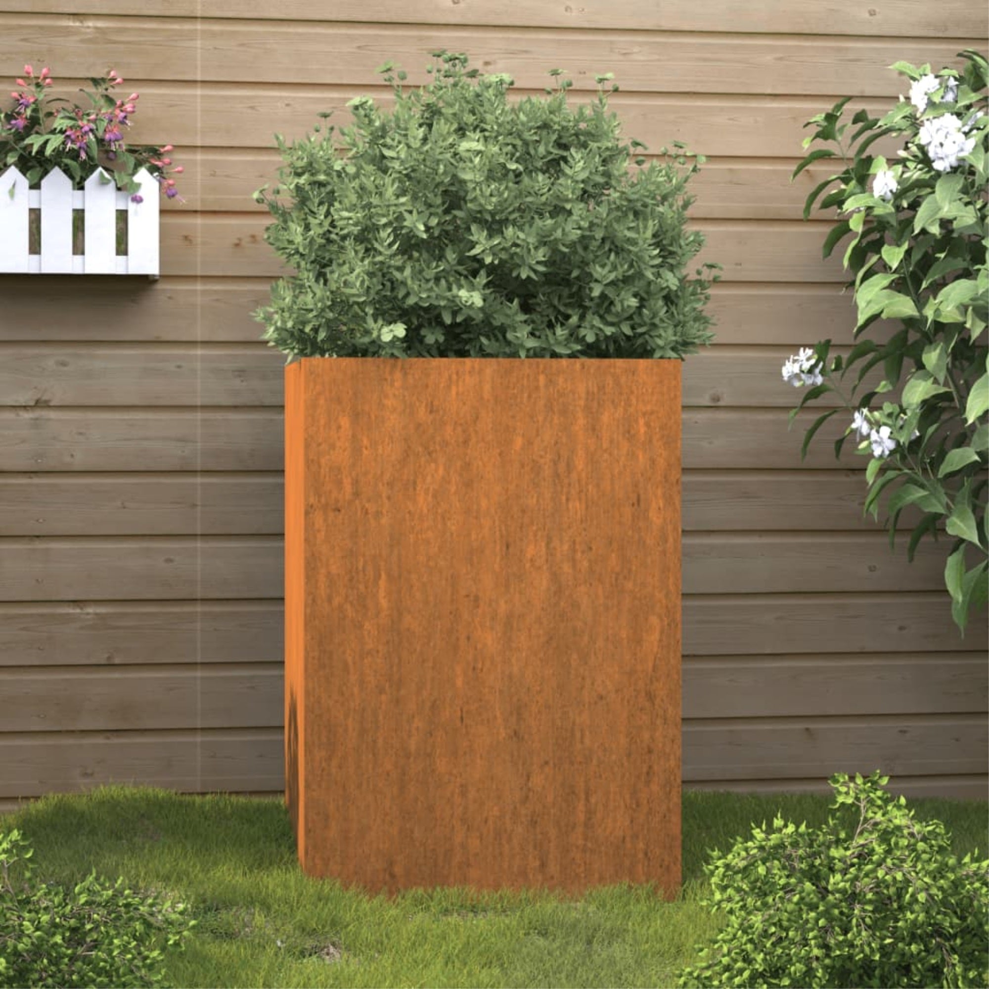 Vidaxl Planter 20.5'X18.9'X29.5' Corten Steel