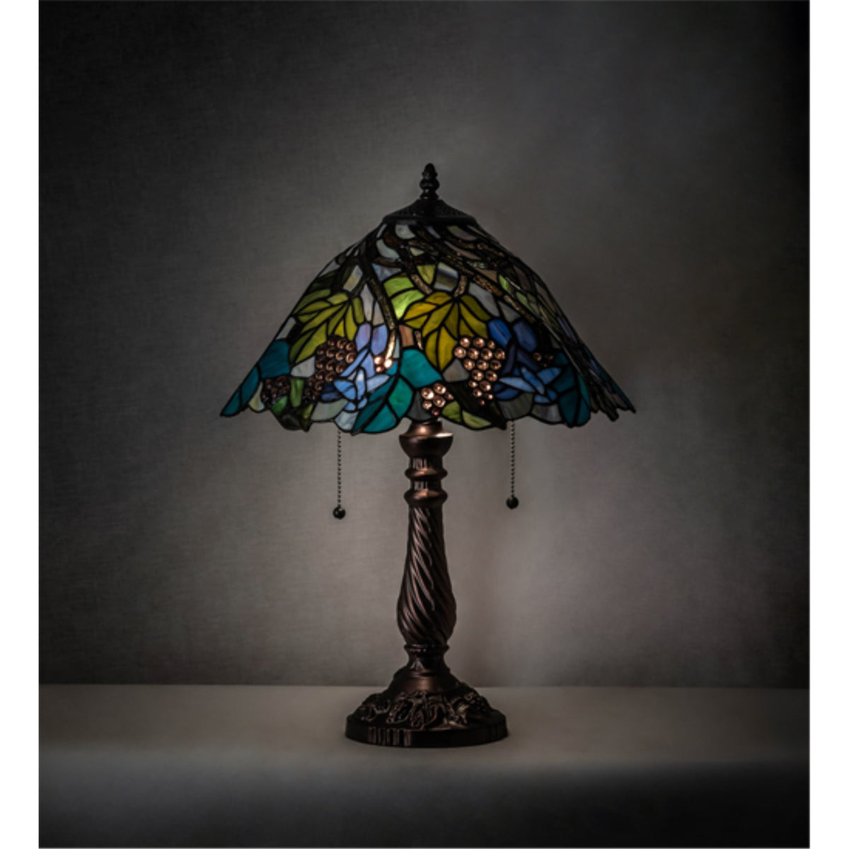 22' High Spiral Grape Table Lamp
