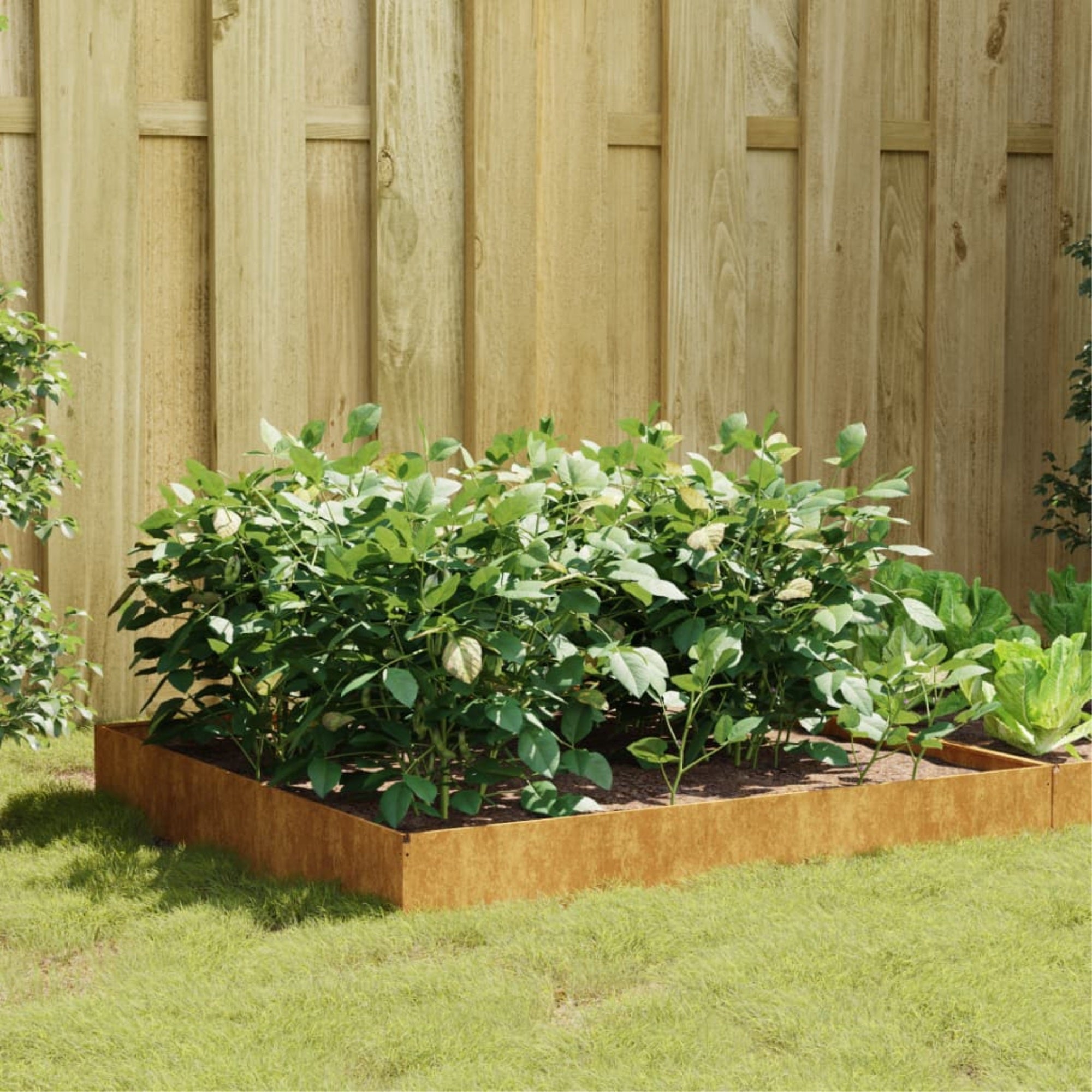 Vidaxl Garden Raised Bed 39.4'X39.4'X10.2' Corten Steel