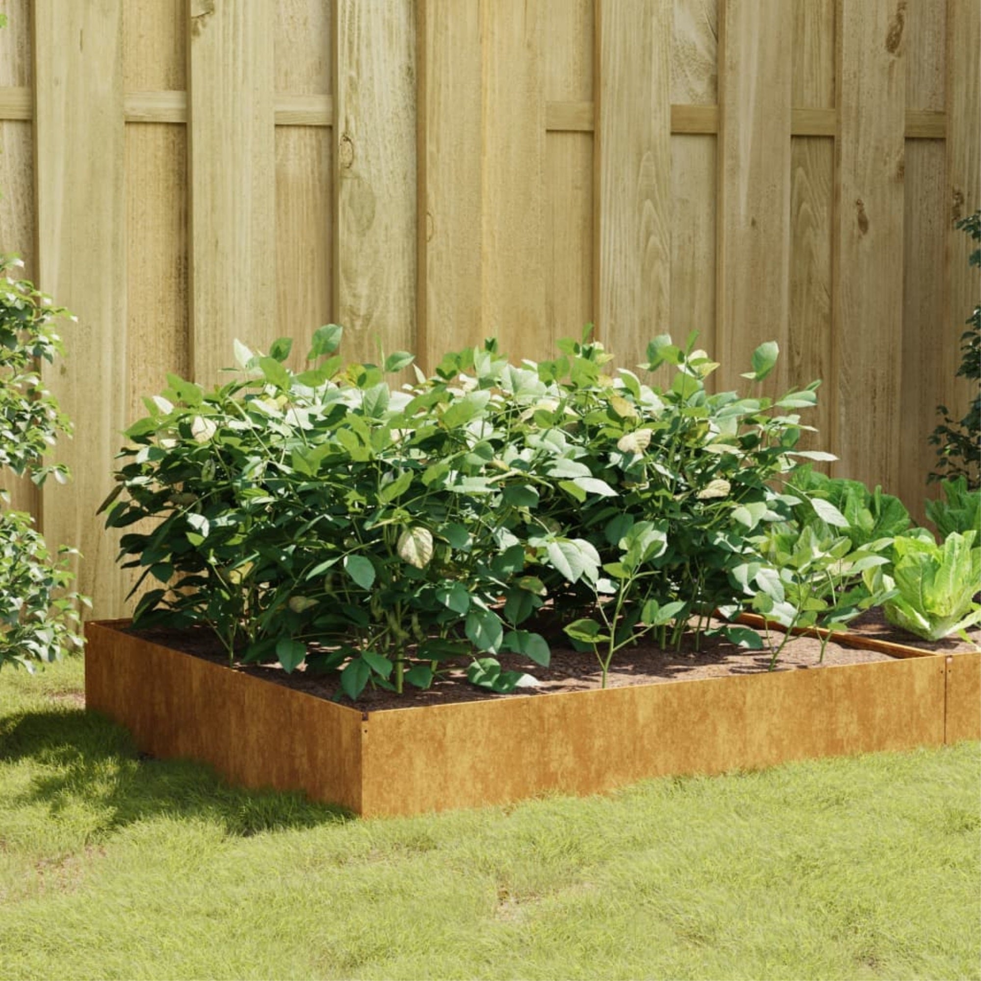 Vidaxl Garden Raised Bed 39.4'X39.4'X13.2' Corten Steel