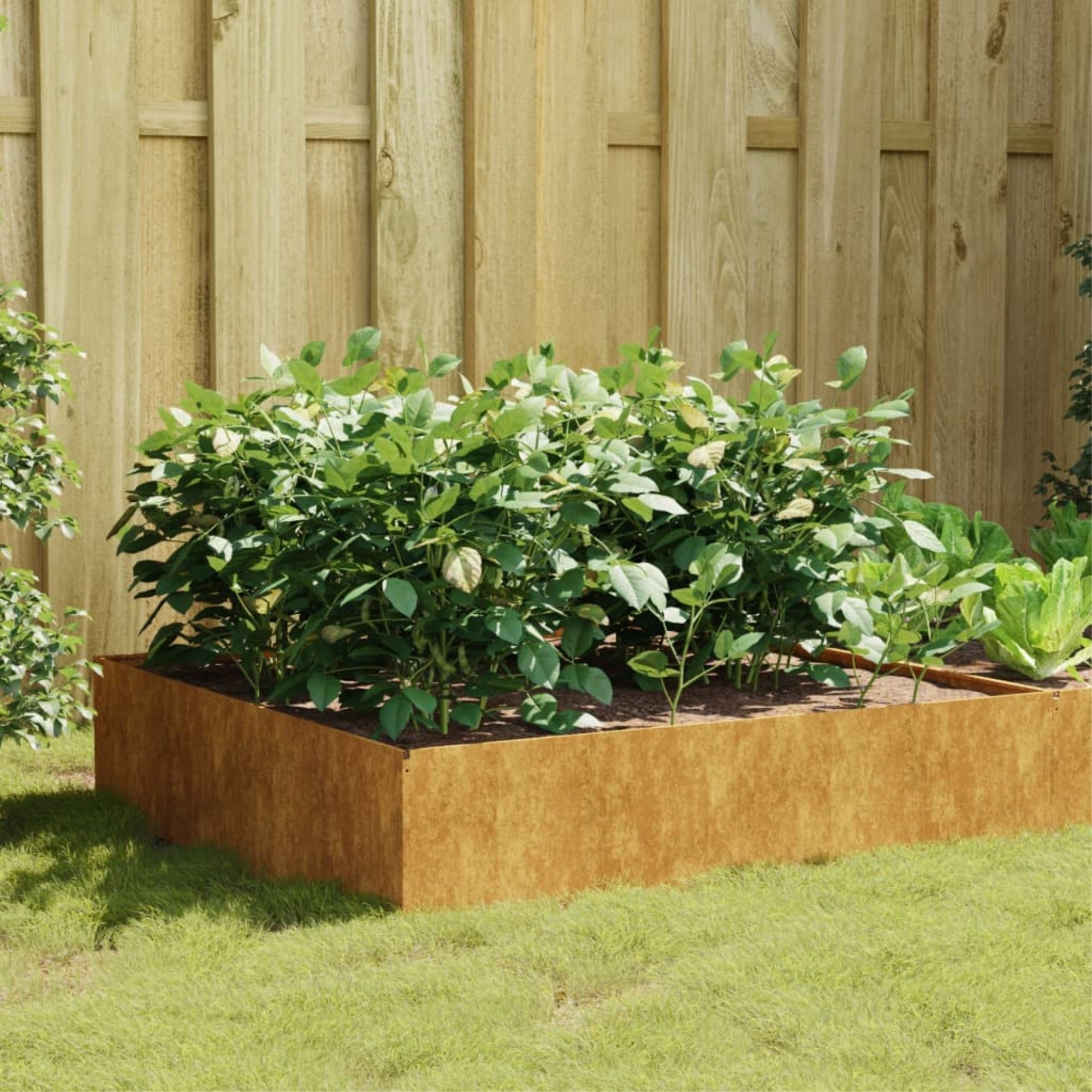Vidaxl Garden Raised Bed 39.4'X39.4'X16.1' Corten Steel