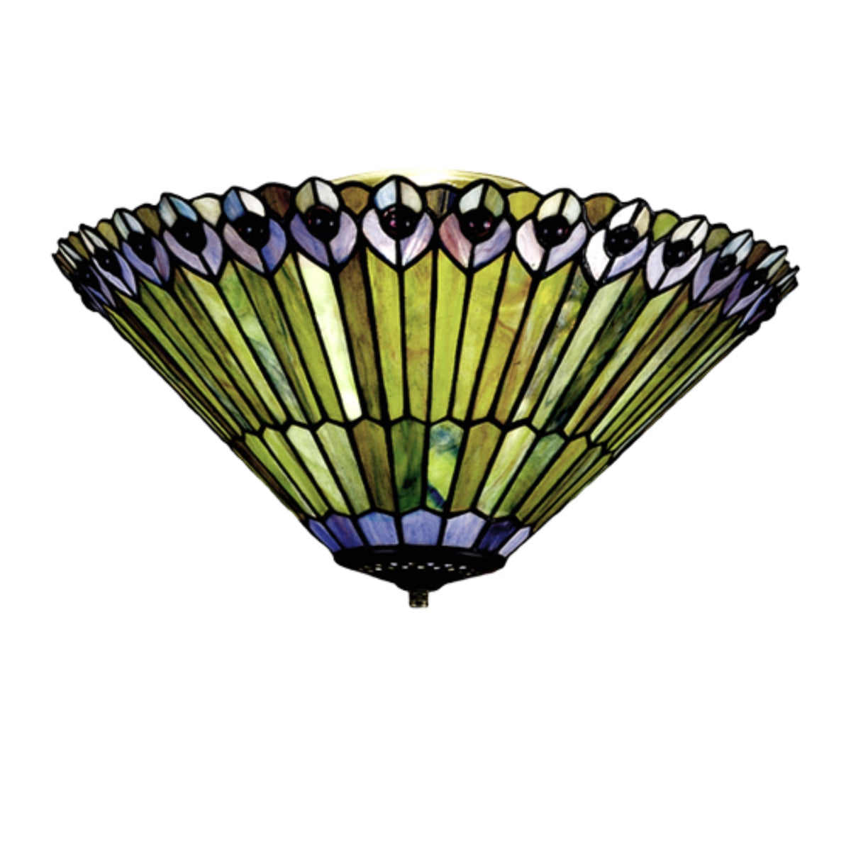 17'W Tiffany Jeweled Peacock Wall Sconce