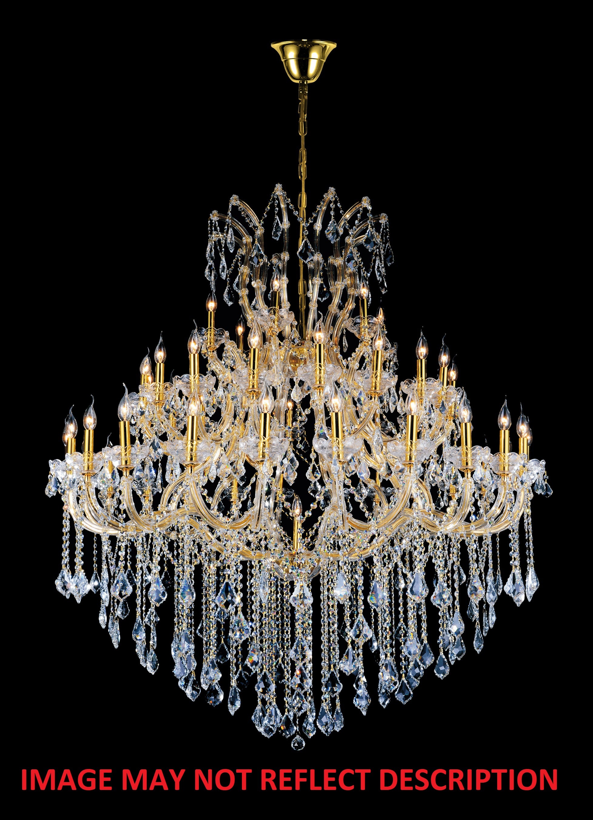 49 Light Up Chandelier With Chrome Finish