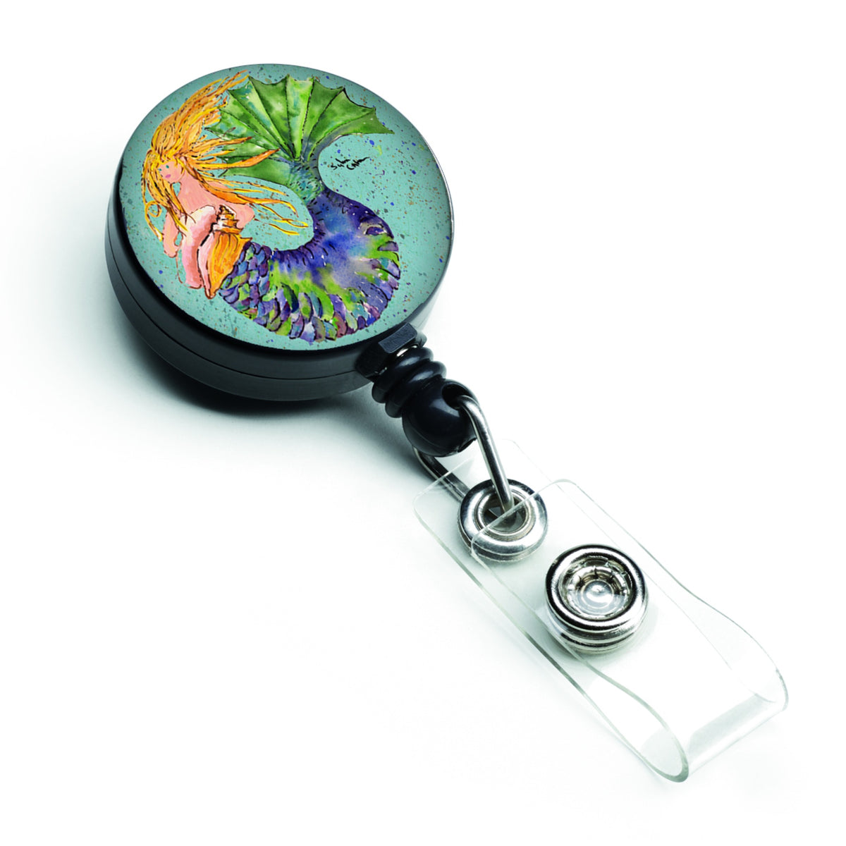 Caroline'S Treasures Mermaid Retractable Badge Reel, Multicolor (8336Br)