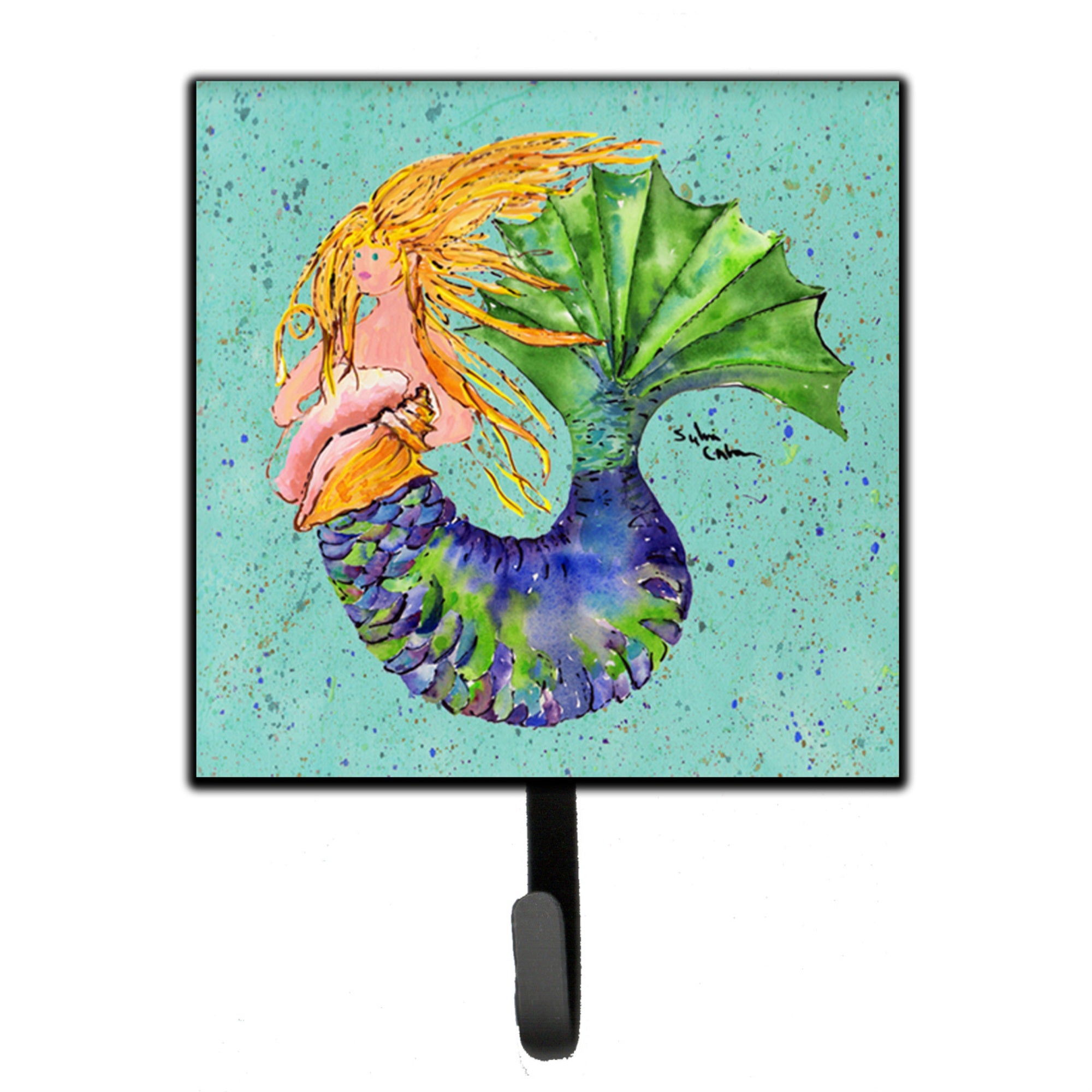 Caroline'S Treasures 8336Sh4 Mermaid Leash Holder Or Key Hook, Small, Multicolor