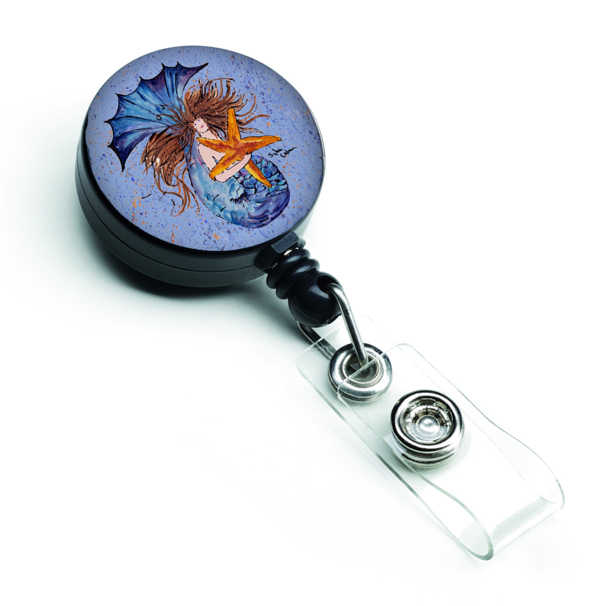 Caroline'S Treasures Mermaid Retractable Badge Reel, Multicolor (8337Br)