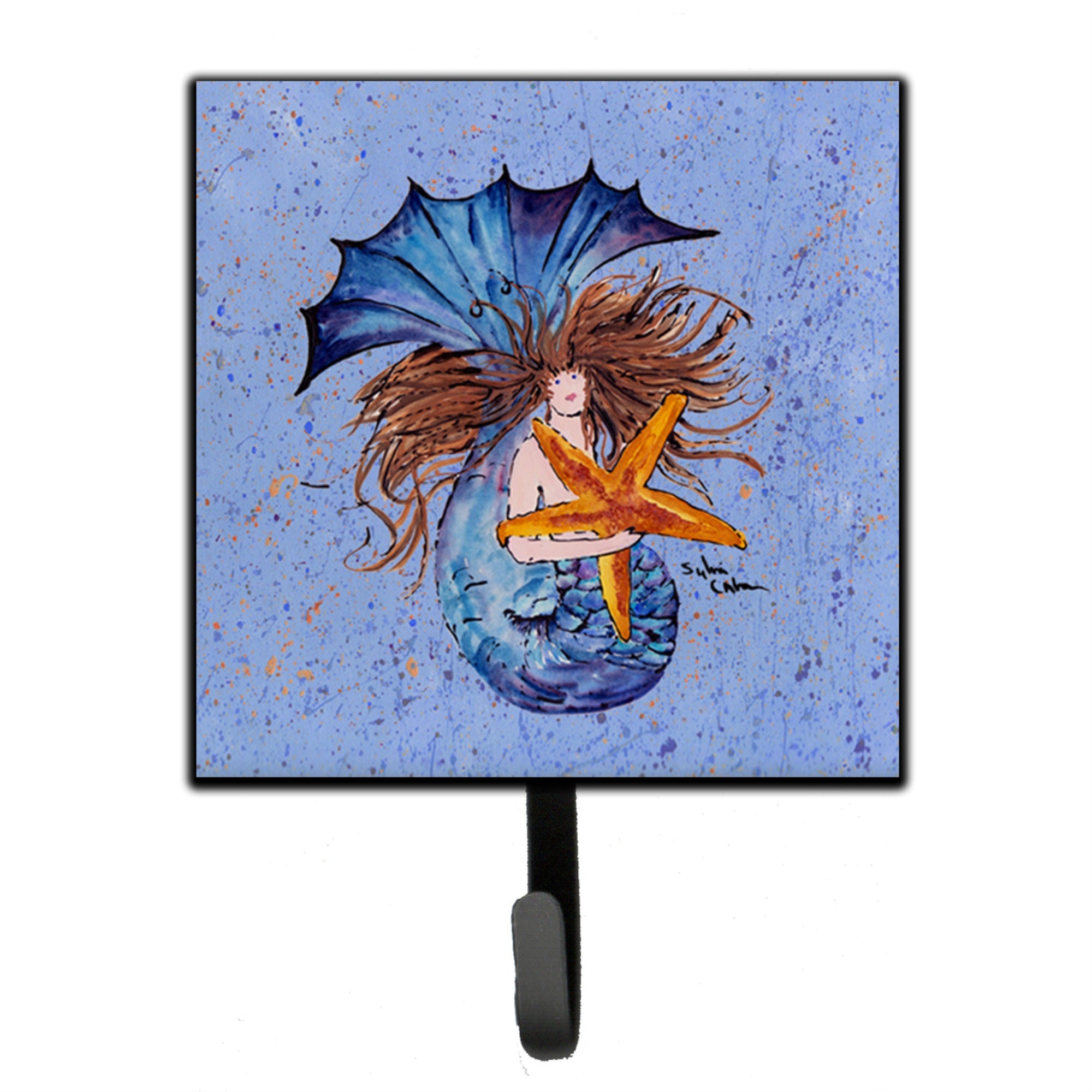 Caroline'S Treasures 8337Sh4 Mermaid Leash Holder Or Key Hook, Small, Multicolor