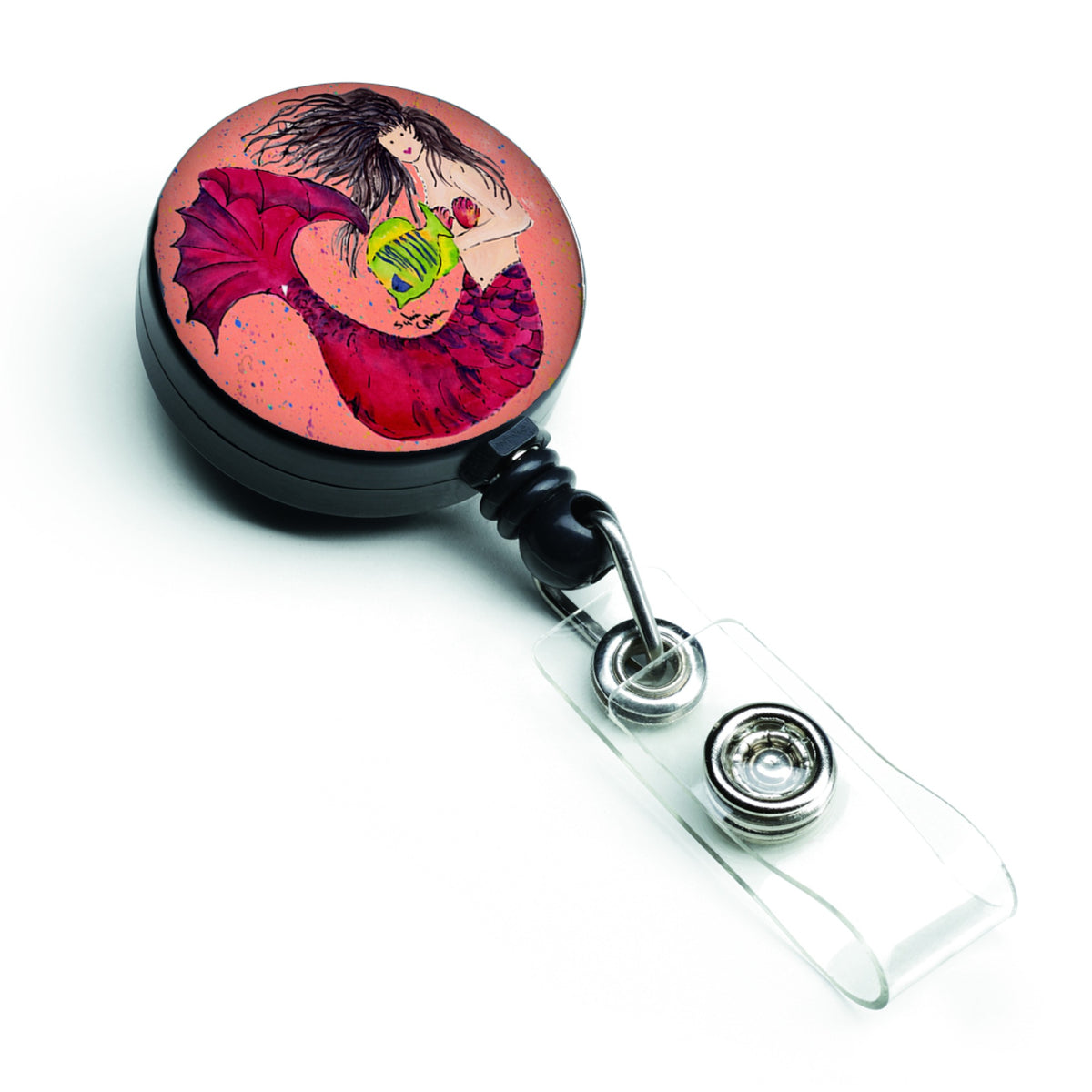 Caroline'S Treasures Mermaid Retractable Badge Reel, Multicolor (8338Br)