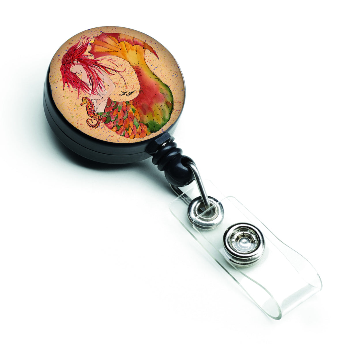Caroline'S Treasures Mermaid Retractable Badge Reel, Multicolor (8339Br)