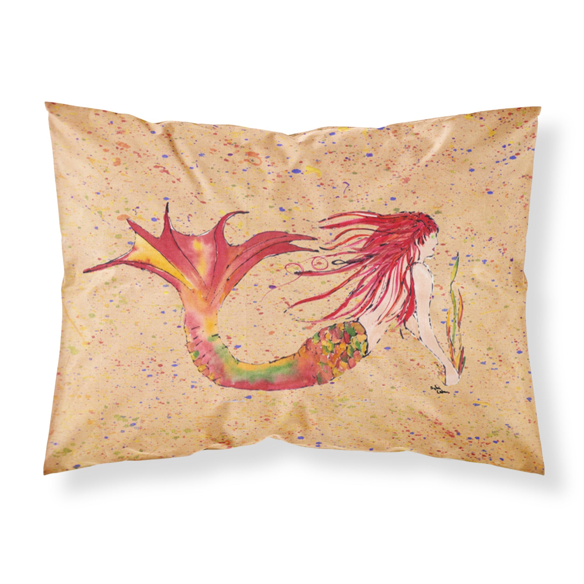 Caroline'S Treasures 8339Pillowcase Mermaid Moisture Wicking Fabric Standard Pillowcase, Large, Multicolor