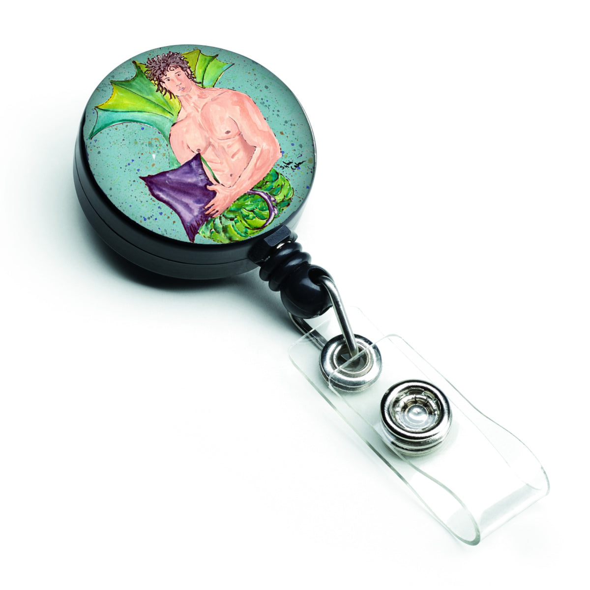 Caroline'S Treasures Merman Retractable Badge Reel, Multicolor (8345Br)