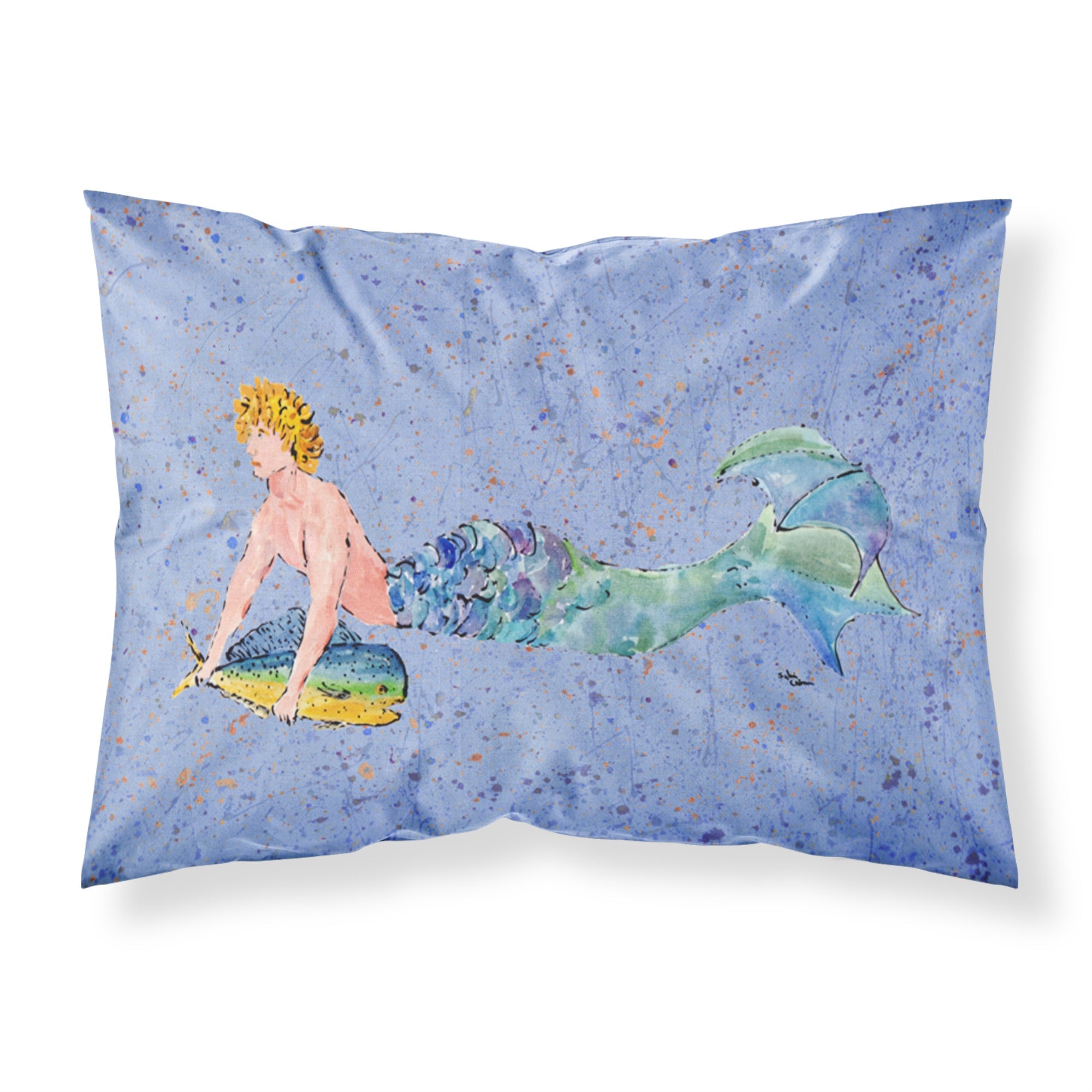 Caroline'S Treasures 8347Pillowcase Merman Moisture Wicking Fabric Standard Pillowcase, Large, Multicolor