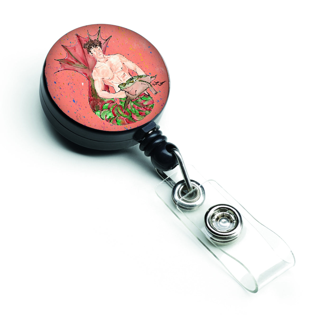 Caroline'S Treasures Merman Retractable Badge Reel, Multicolor (8348Br)