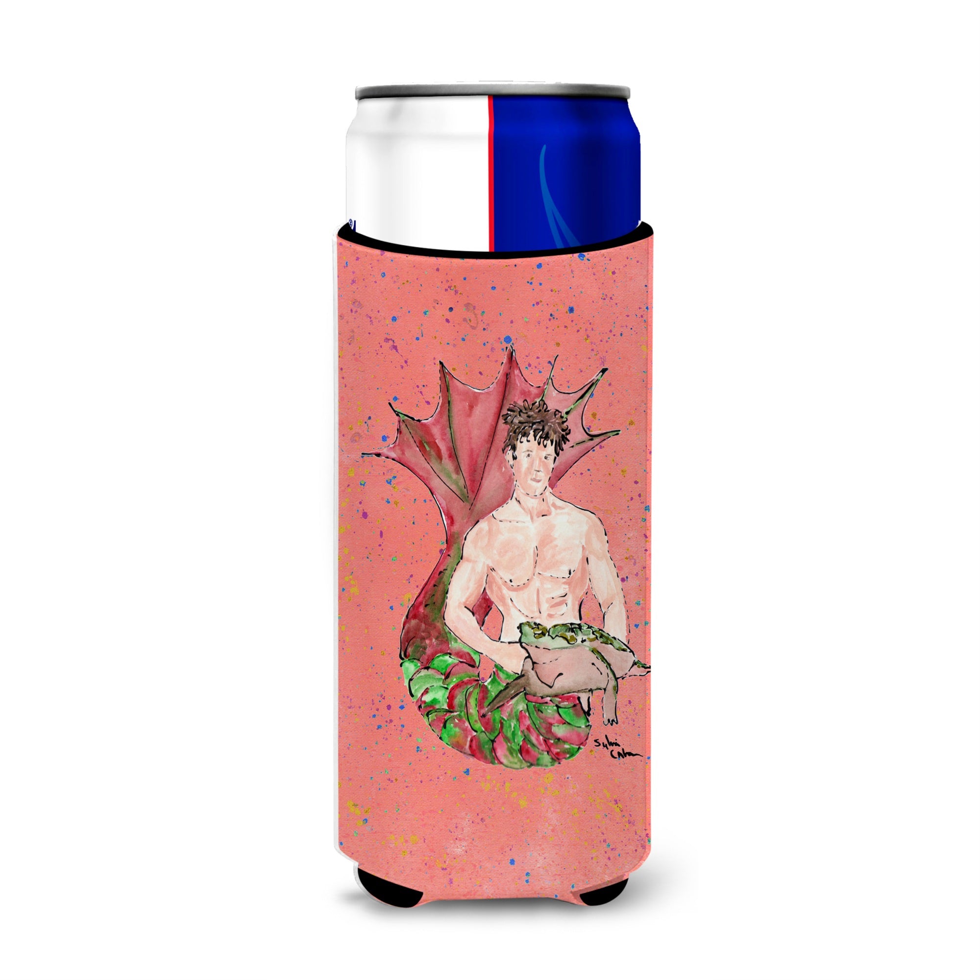 Brunette Merman Ultra Beverage Insulators For Slim Cans 8348Muk