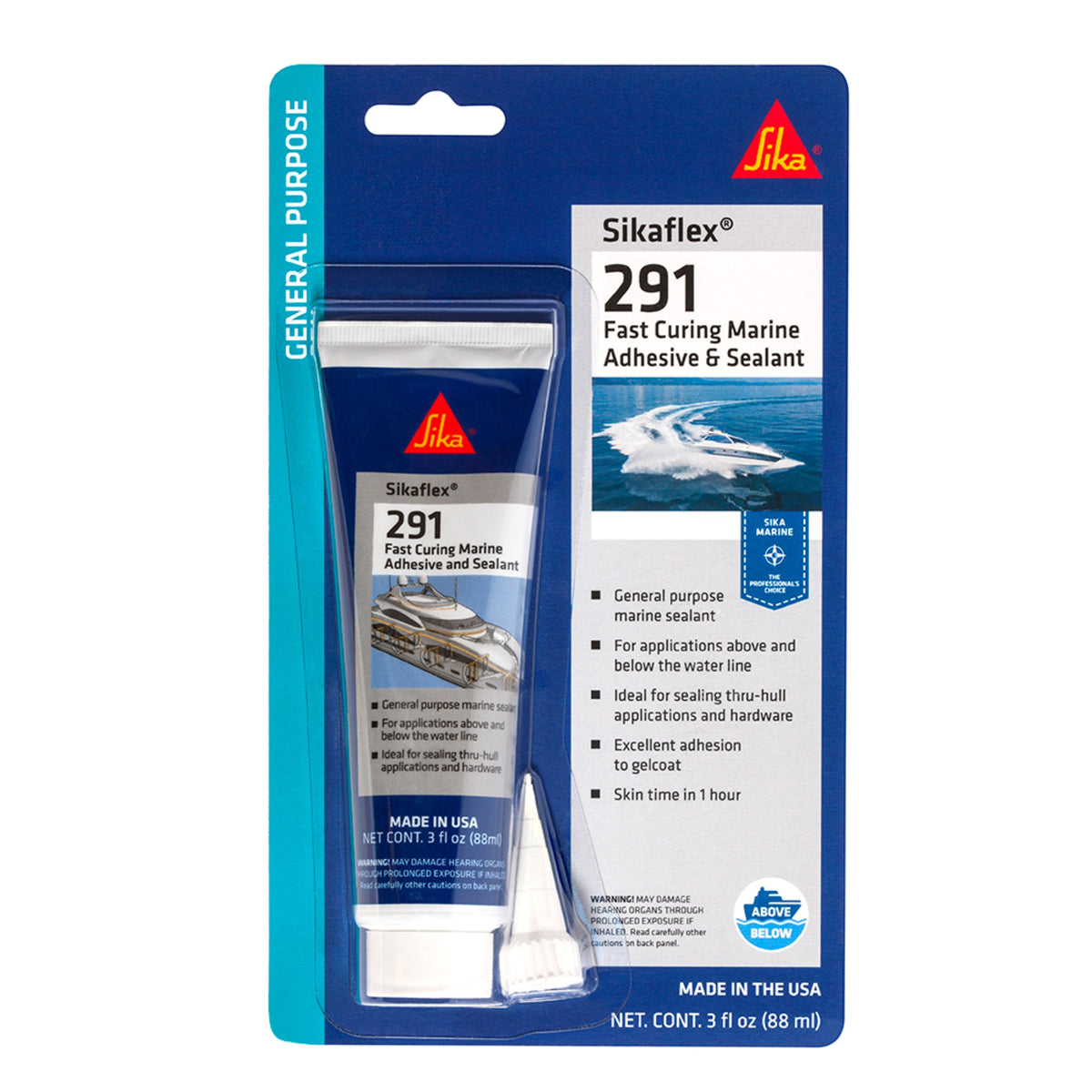 Sika Sikaflex 291 Fast Cure Black 3 Oz. Tube