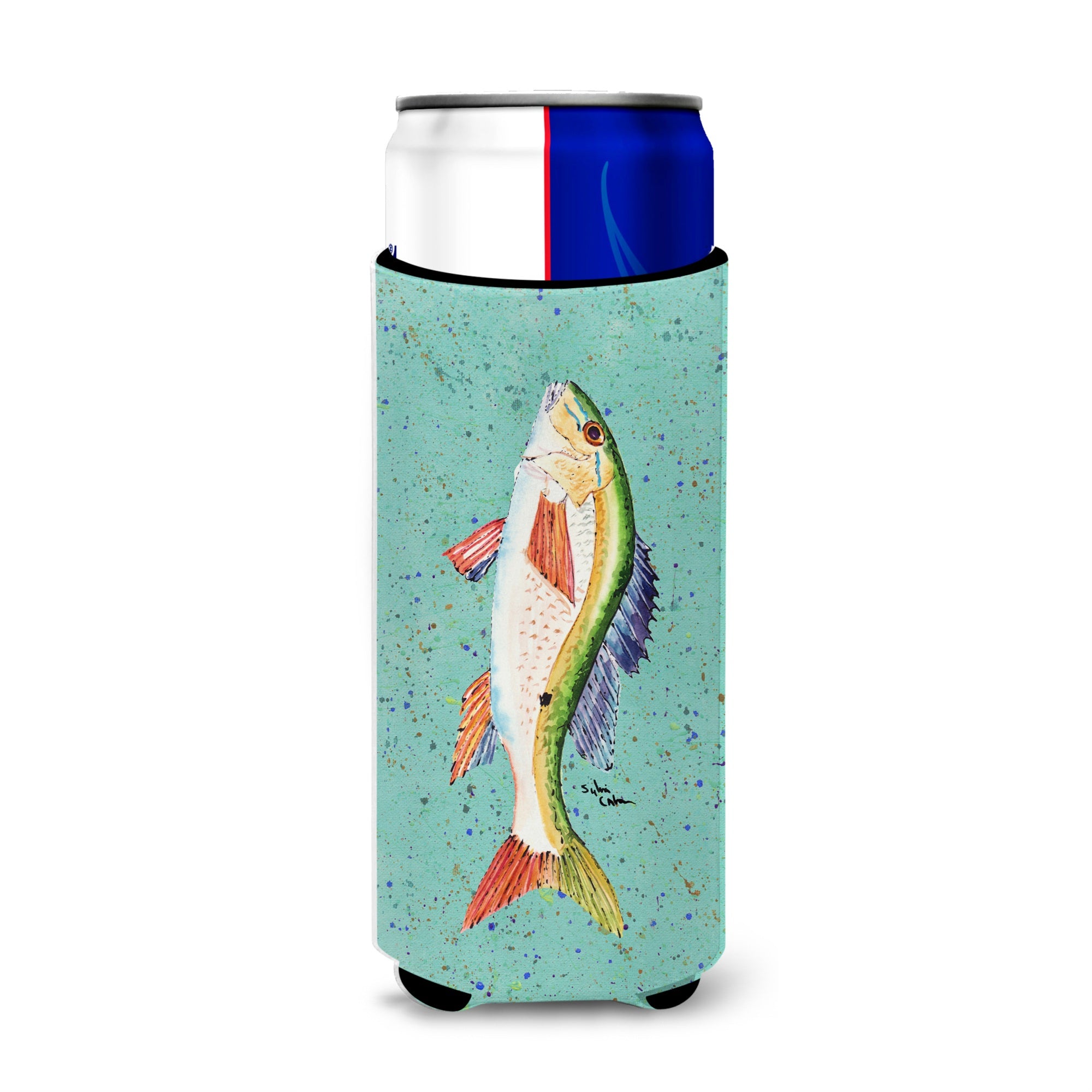 Fish Mutton Snapper Ultra Beverage Insulators For Slim Cans 8355Muk