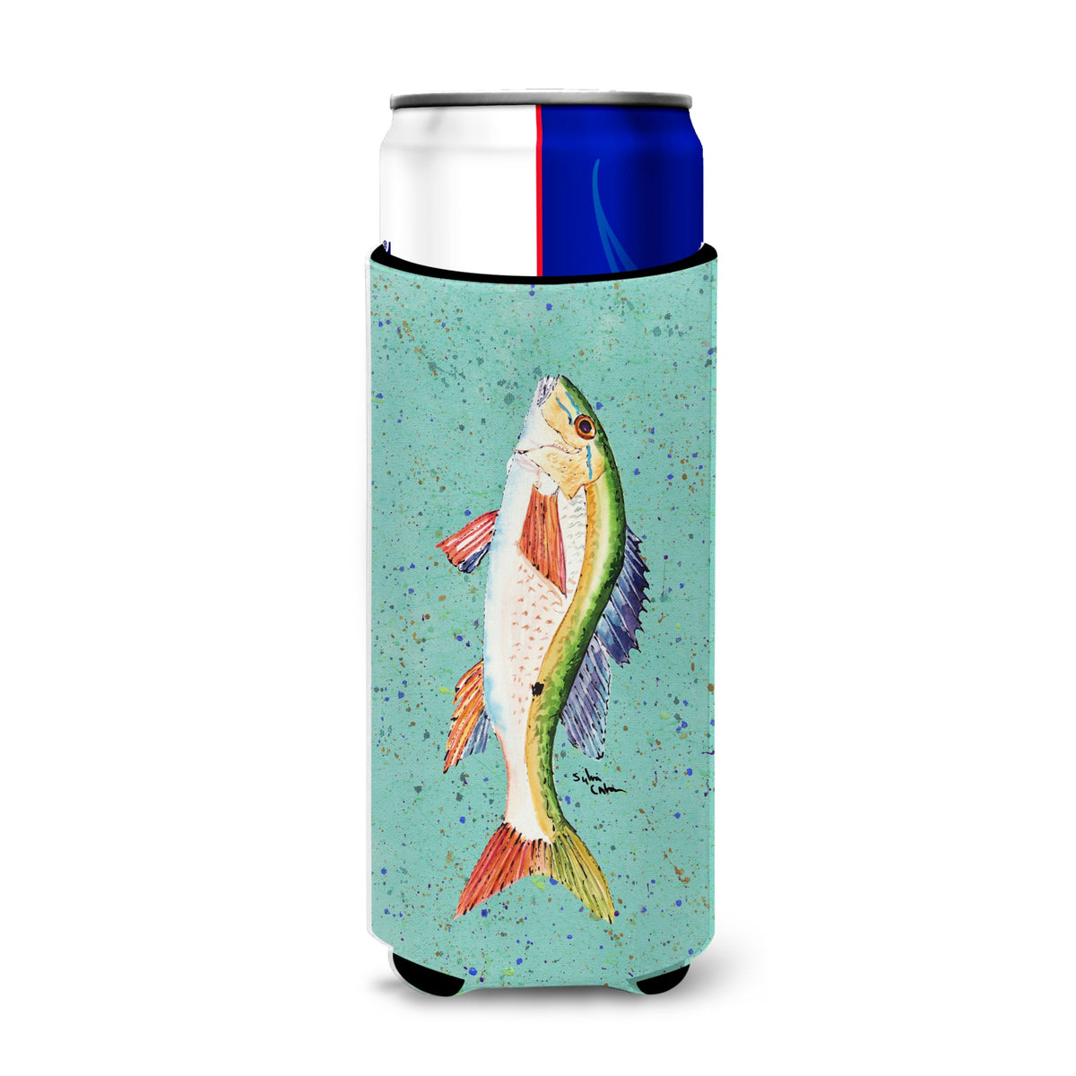 Fish Mutton Snapper Ultra Beverage Insulators For Slim Cans 8355Muk
