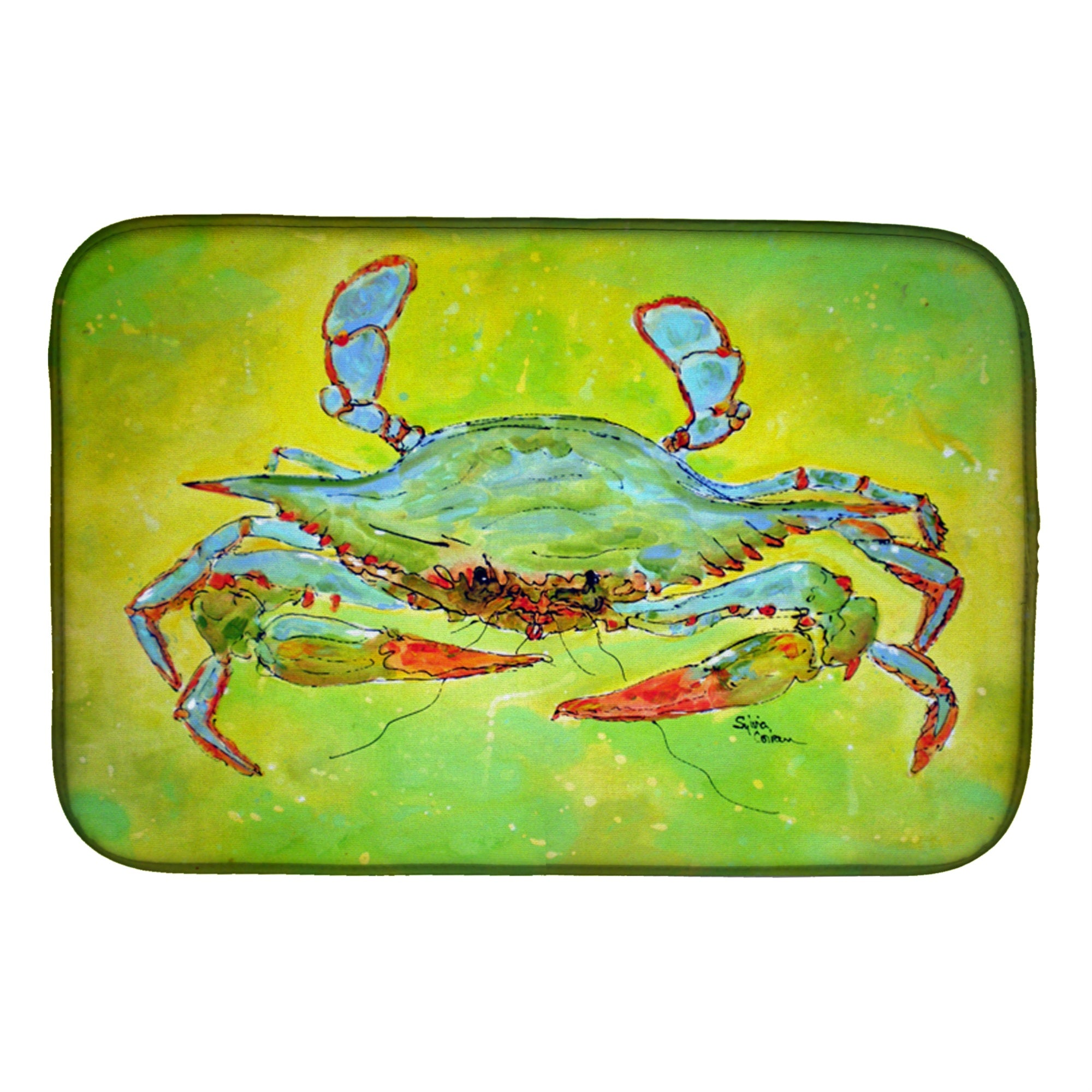 Caroline'S Treasures Bright Crab Dish Drying Mat, 14 X 21, Multicolor