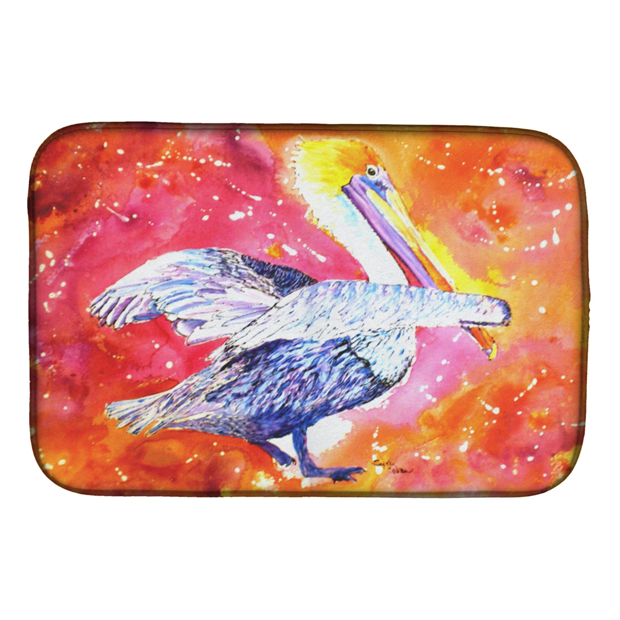 Caroline'S Treasures Pelican Dish Drying Mat, 14 X 21, Multicolor
