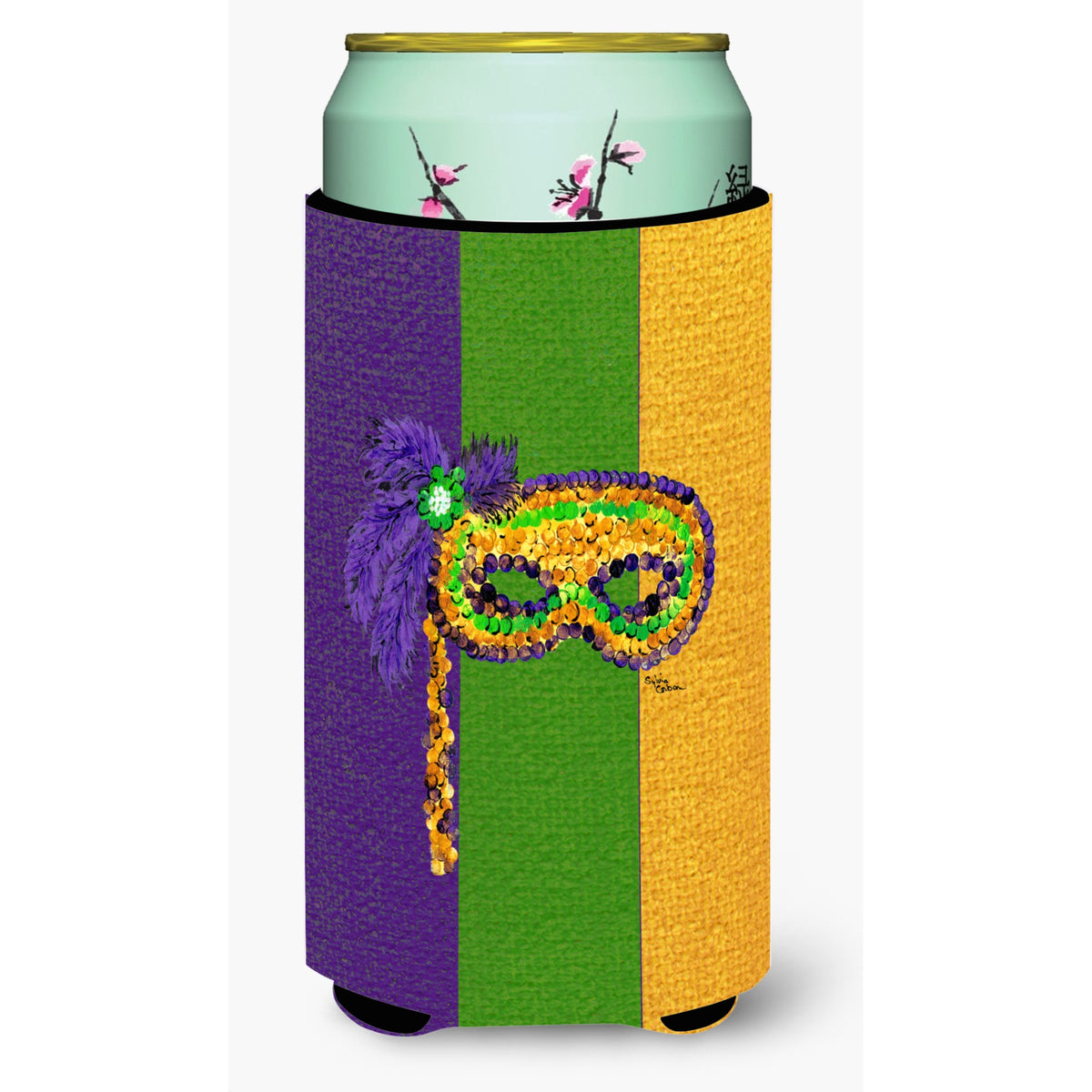 Mardi Gras Masquerade Mask Tall Boy Beverage Insulator Beverage Insulator Hugger